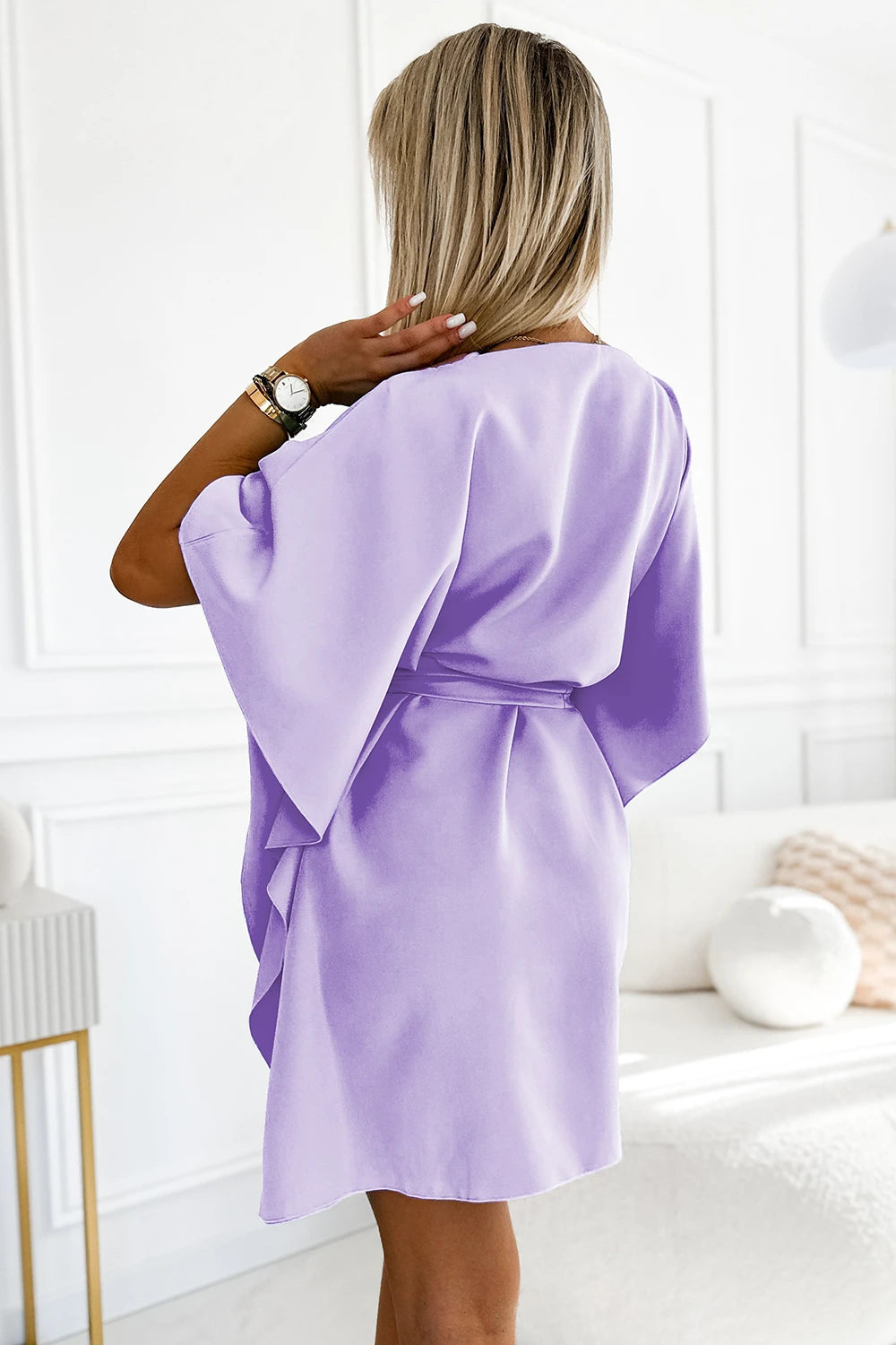 SOFIA Butterfly dress – Bright Heather