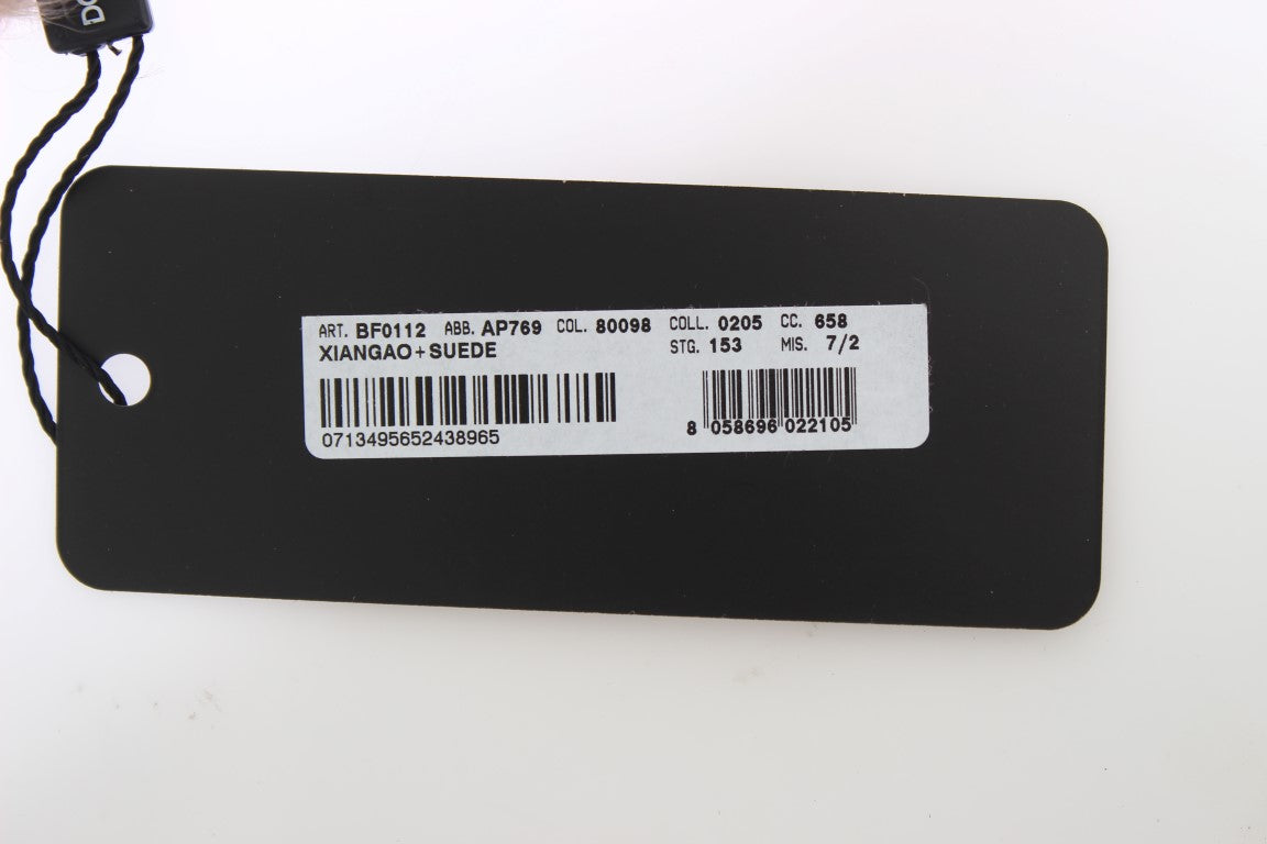 Béžové semišové rukavice na lokty Xiangao s kožešinou