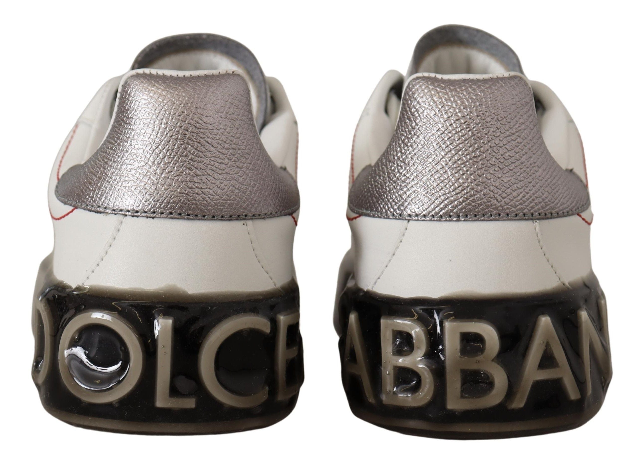 White Leather Shoes Womens Logo Portofino Sneakers