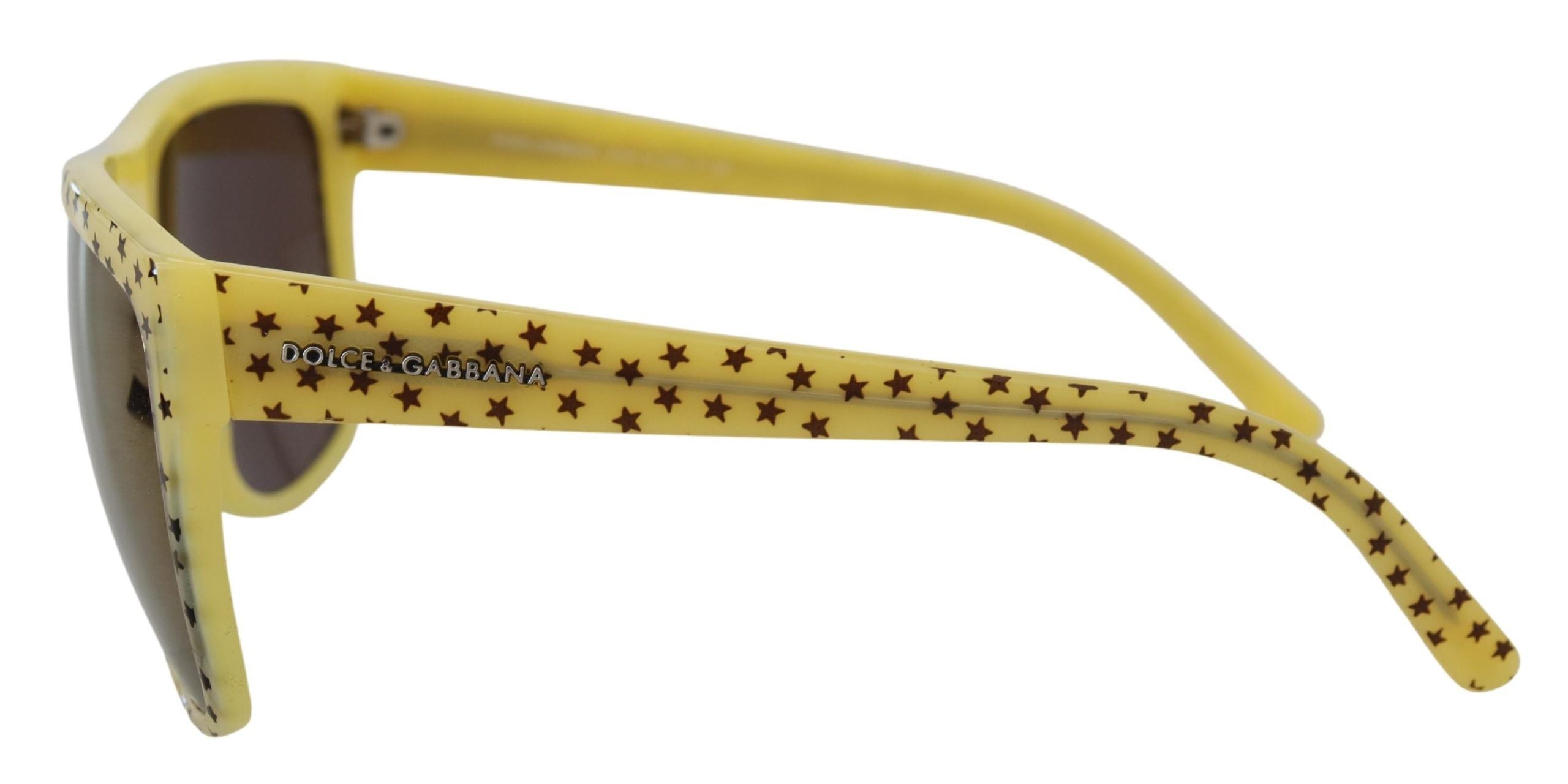 Sluneční brýle Yellow Stars s hranatými okny acetátu DG4125