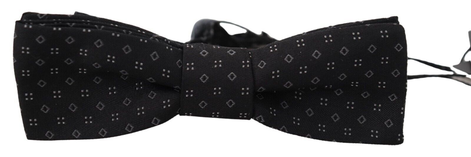 Black Pattern Silk Adjustable Neck Papillon Bow Tie