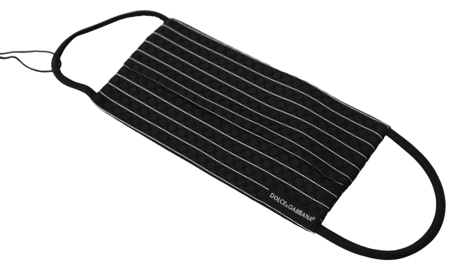 Black White Stripes Elastic Ear Strap One Size Face Mask