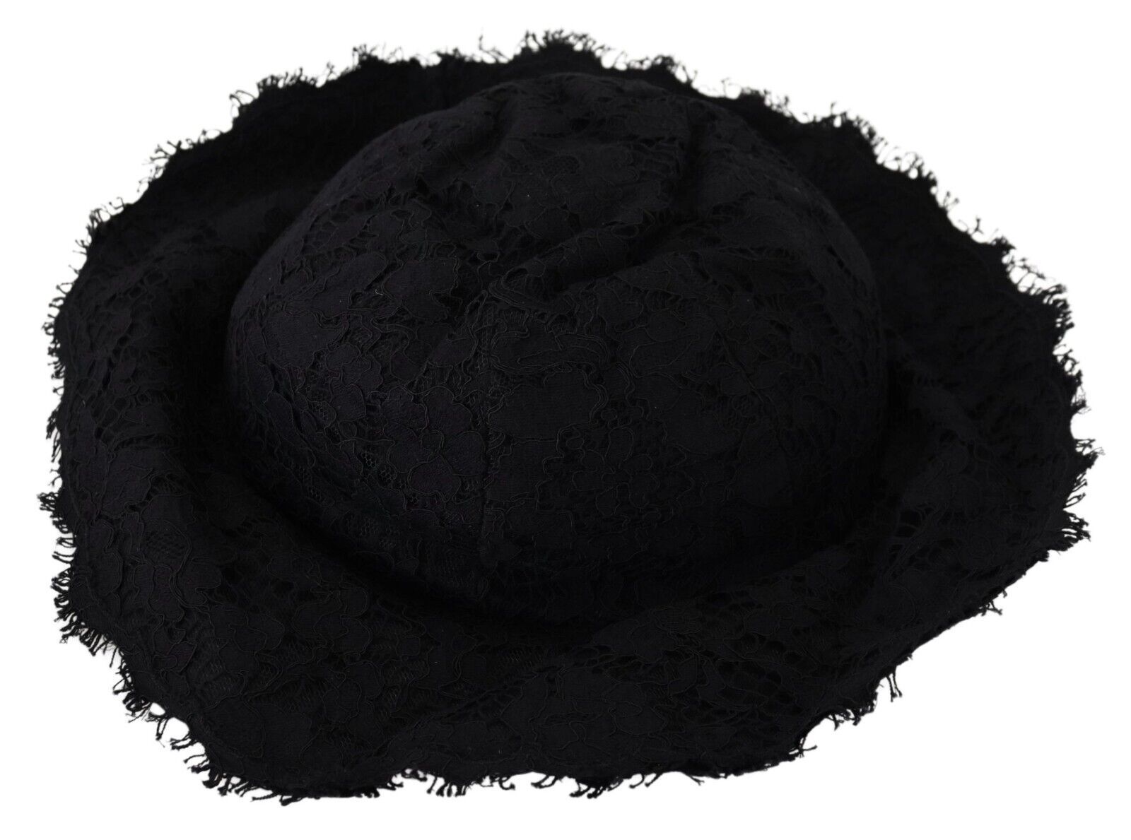 Černý bavlněný klobouk se širokou krempou