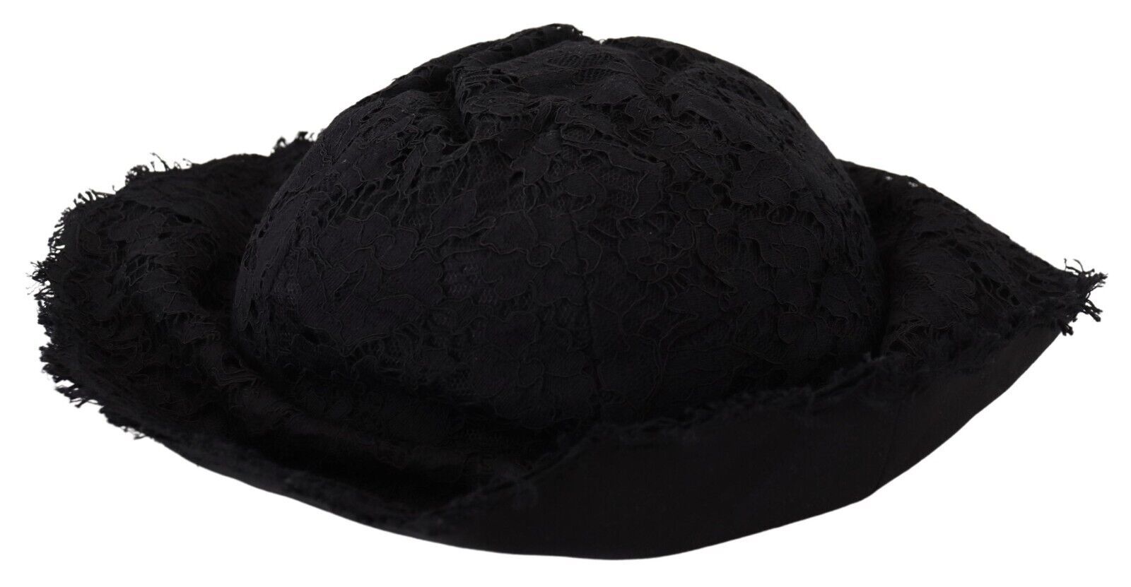 Černý bavlněný klobouk se širokou krempou