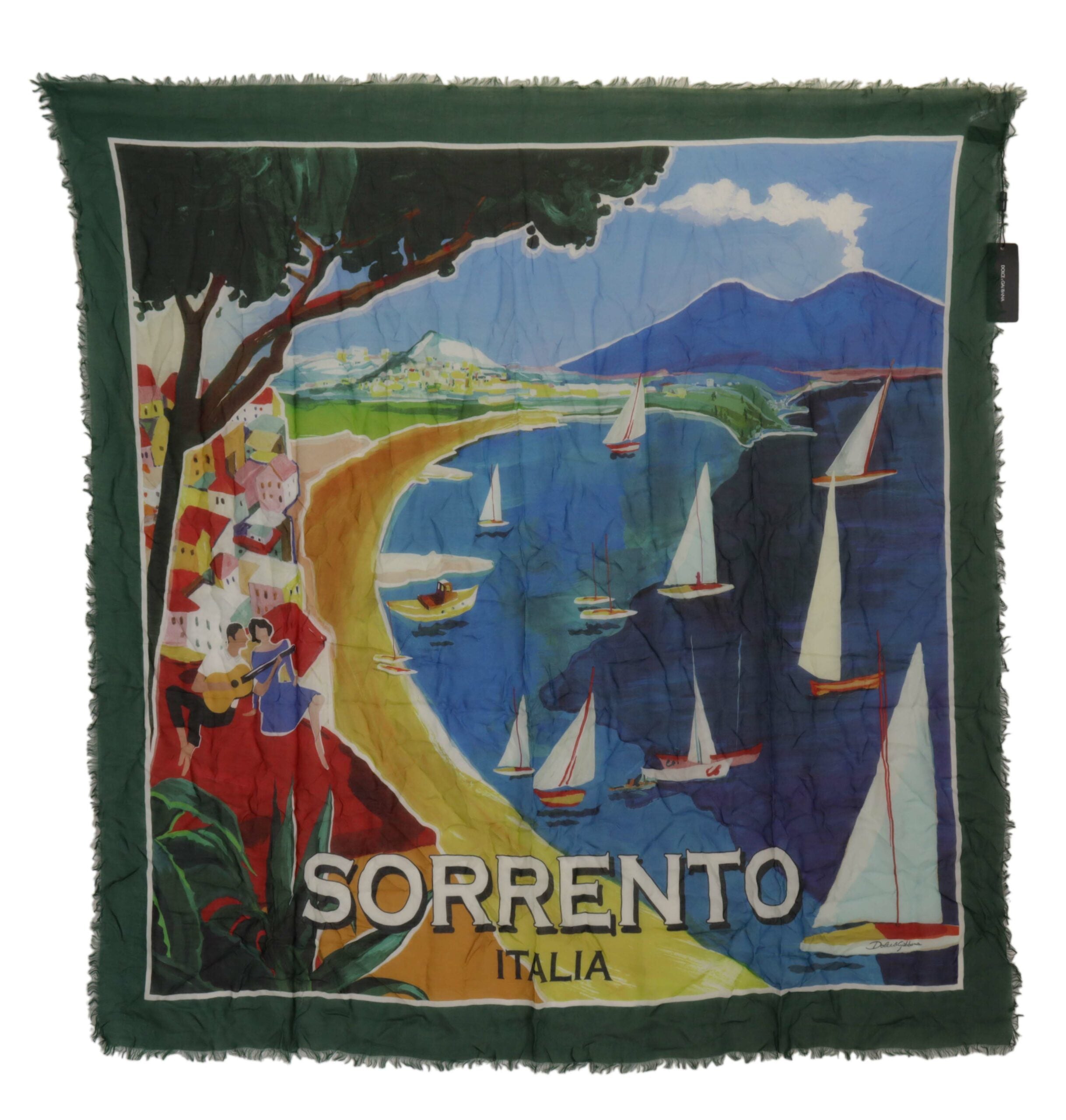 Vícebarevný šátek Sorrento DG s třásněmi