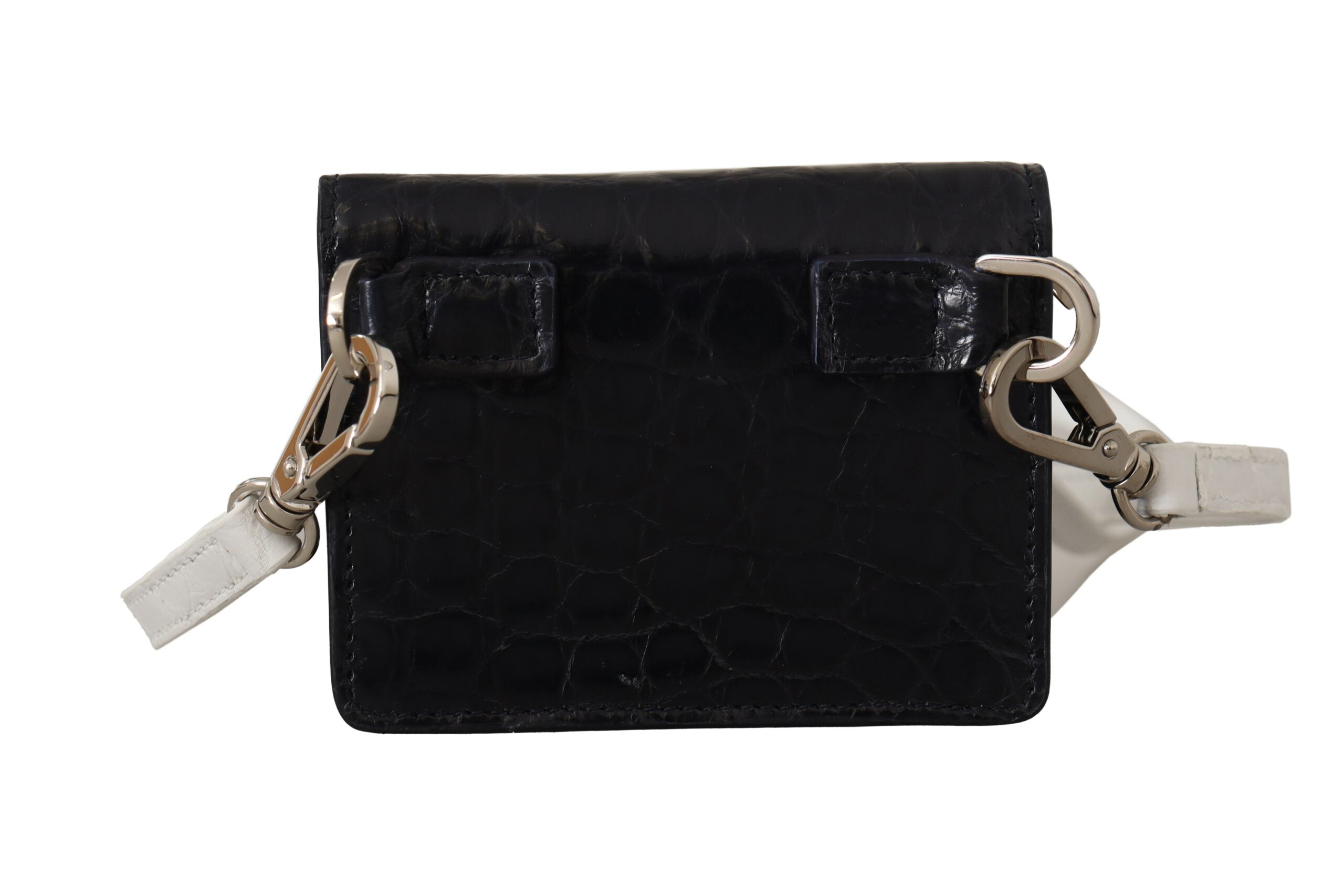 Kožená peněženka Caiman s modrým a bílým řemínkem a pouzdrem na karty