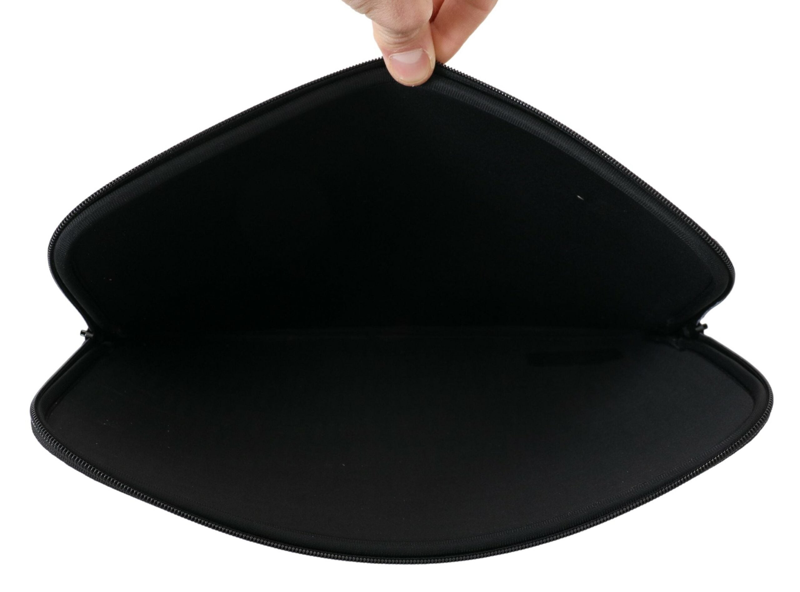 Černé polstrované pouzdro na zip, pouzdro na notebook