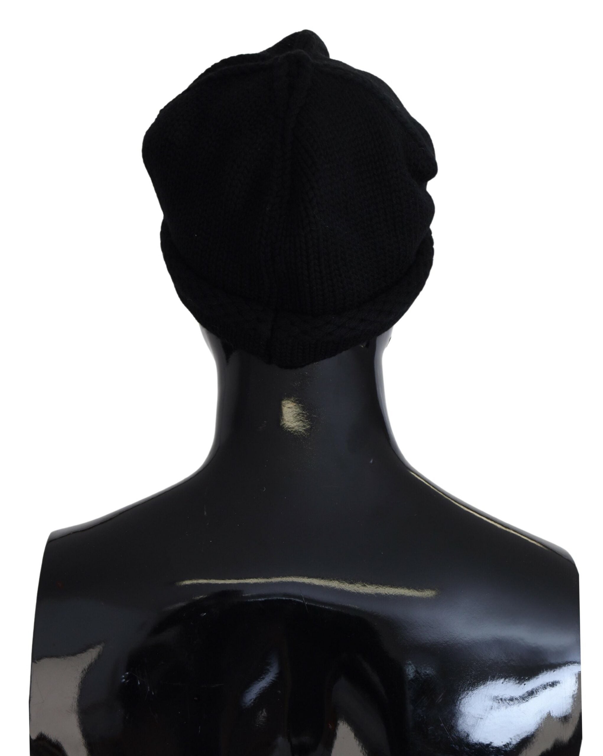 Černá panenská vlna pro ženy zimní čepice Beanie