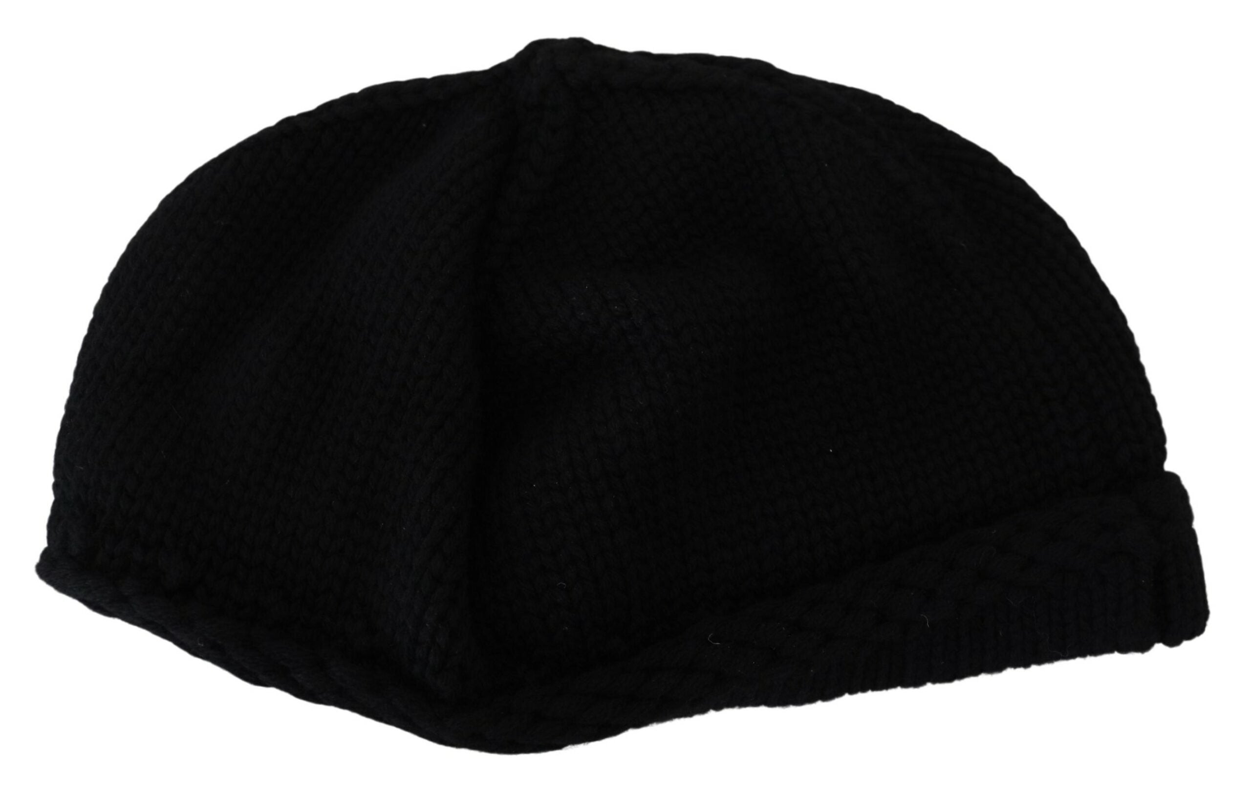 Černá panenská vlna pro ženy zimní čepice Beanie