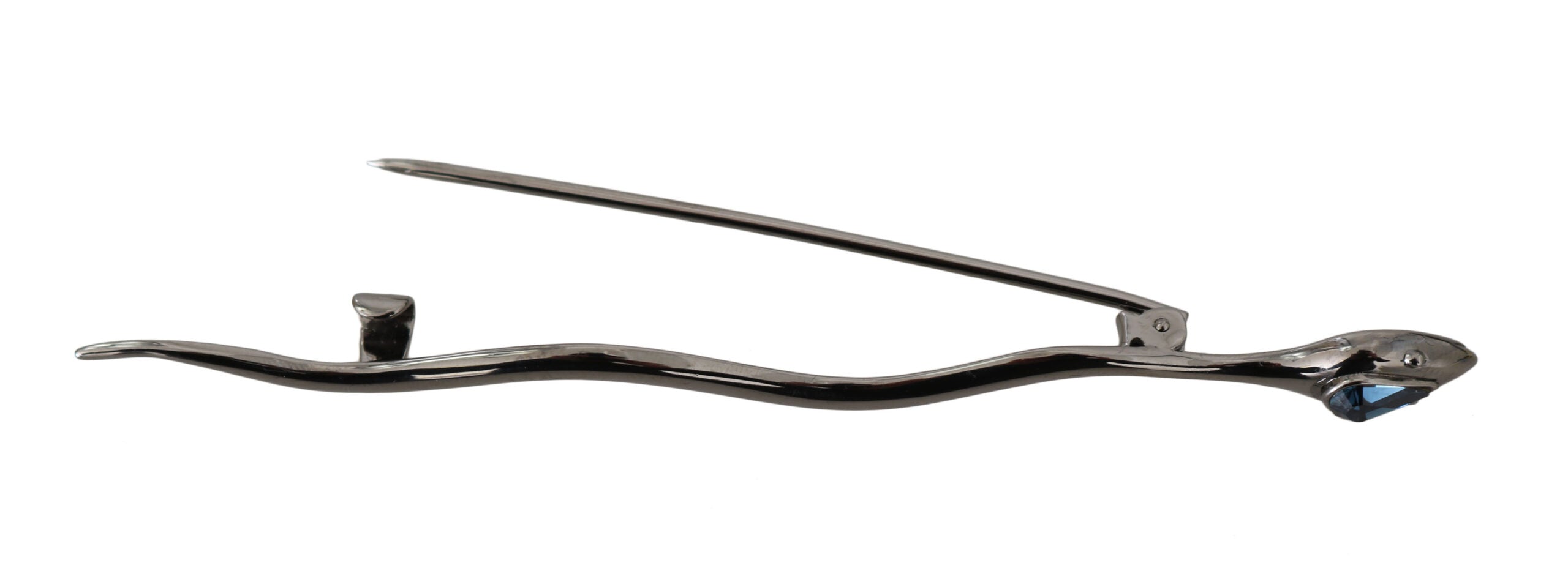 Brož s hadím vzorem a stříbrným mosazným krystalem