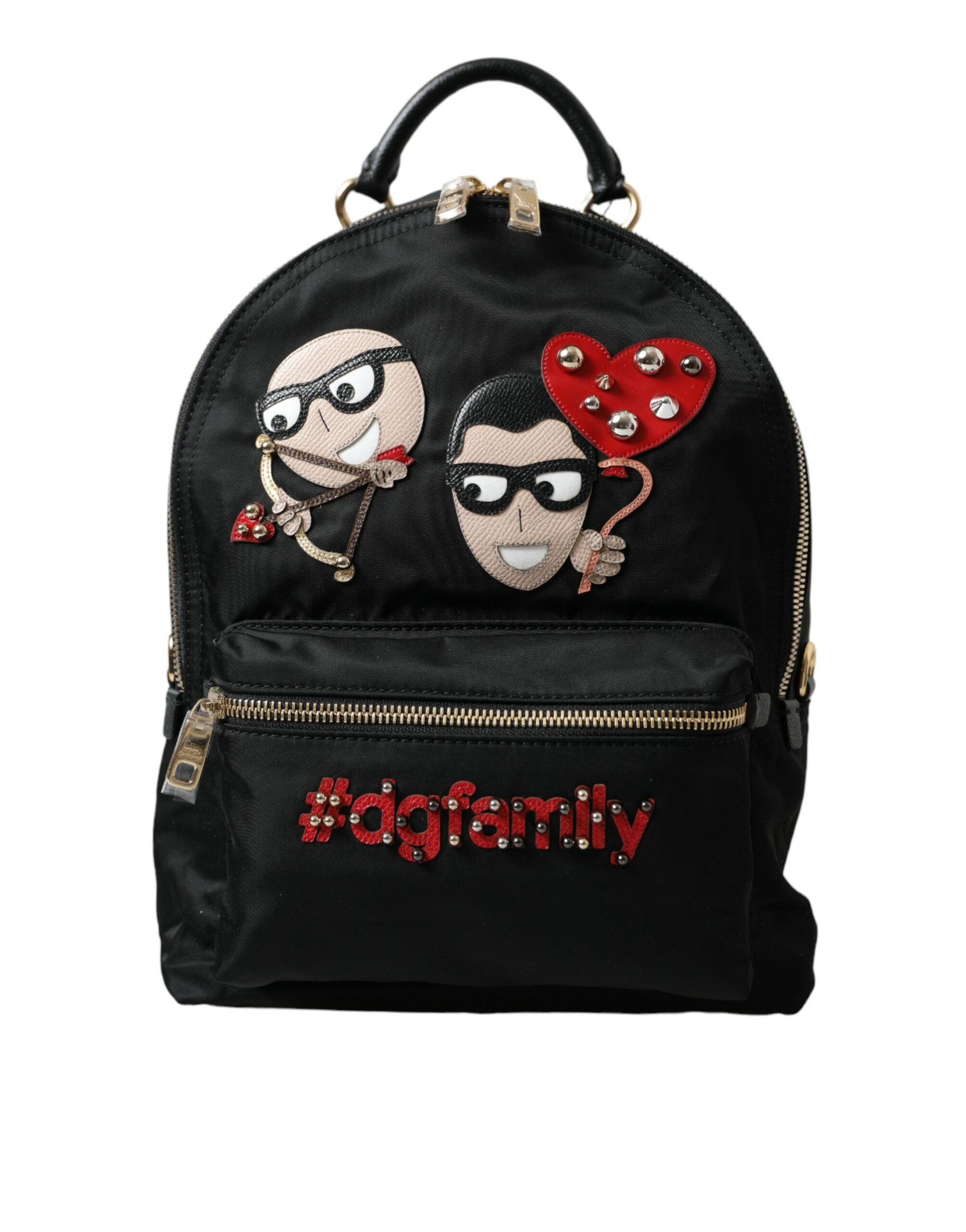 Černý zdobený batoh #DGFAMILY VULCANO