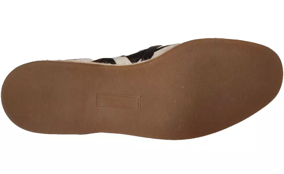 Černé a bílé pruhované nazouvací espadrilky