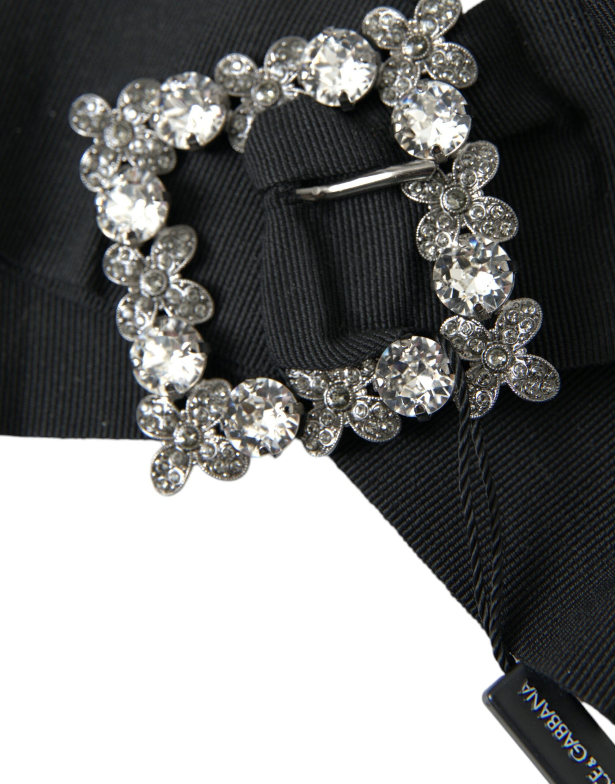 Černá sponka do vlasů s krystaly Swarovski