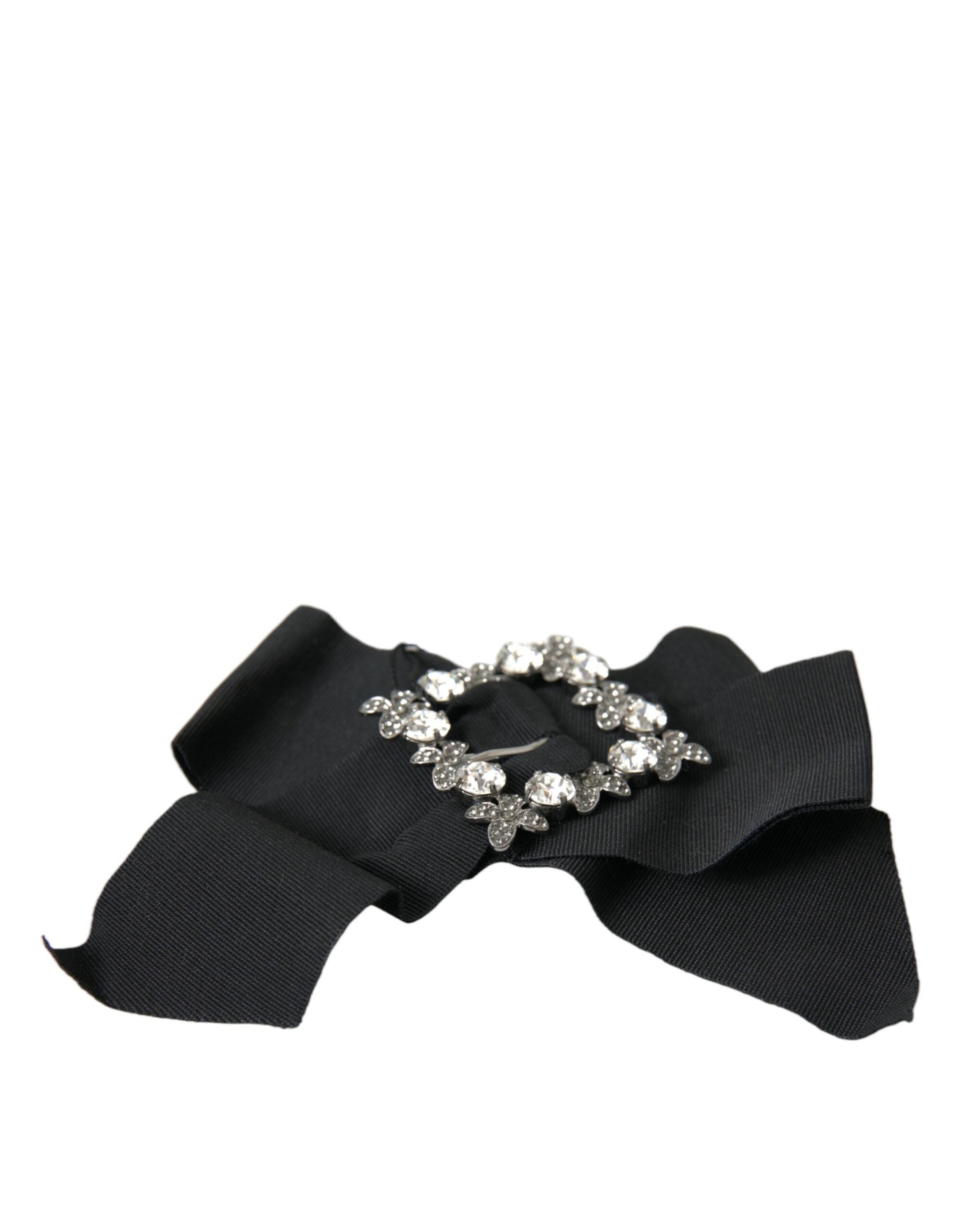 Černá sponka do vlasů s krystaly Swarovski