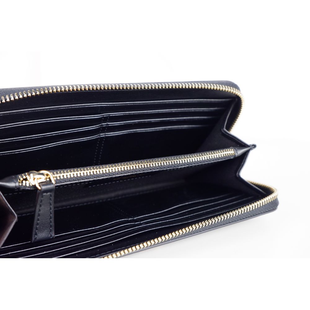 Elegantní kožená peněženka na zip v klasické černé barvě