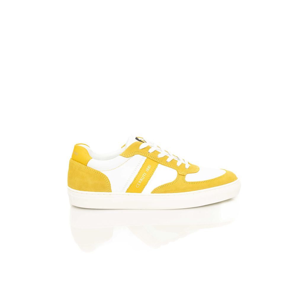 Yellow Cowhide Men Sneaker