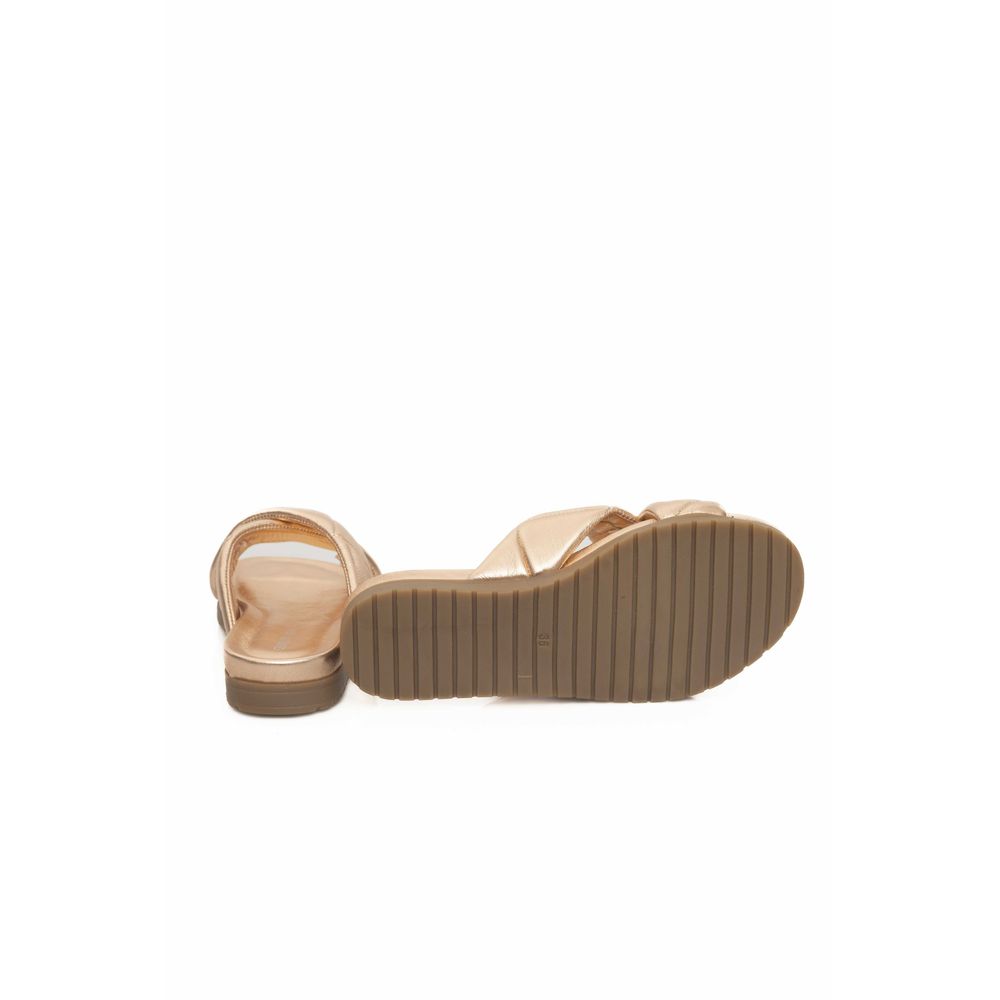 Beige Lambskin Women Sandal