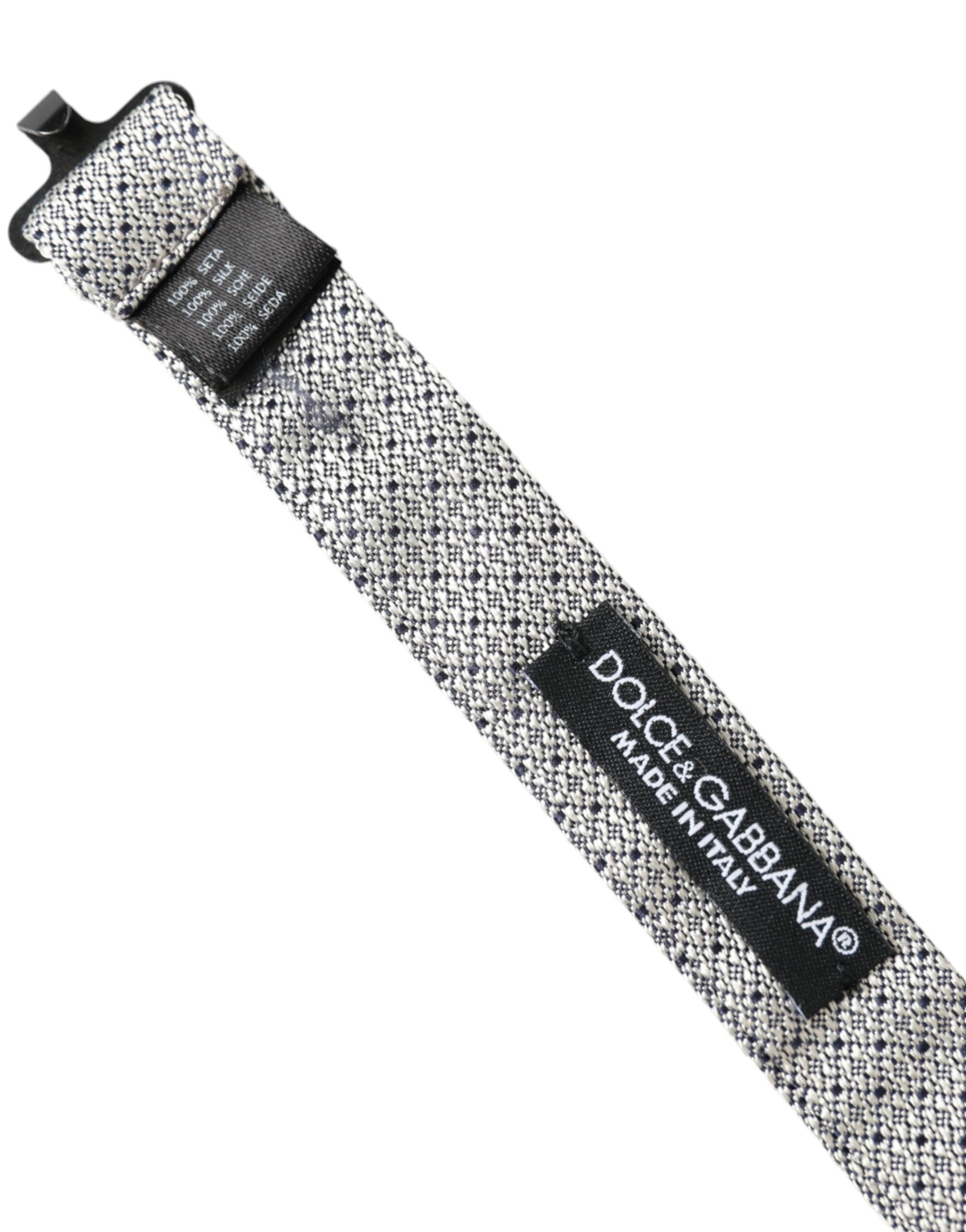 Pánský motýlek s nastavitelným krkem v šedém hedvábí