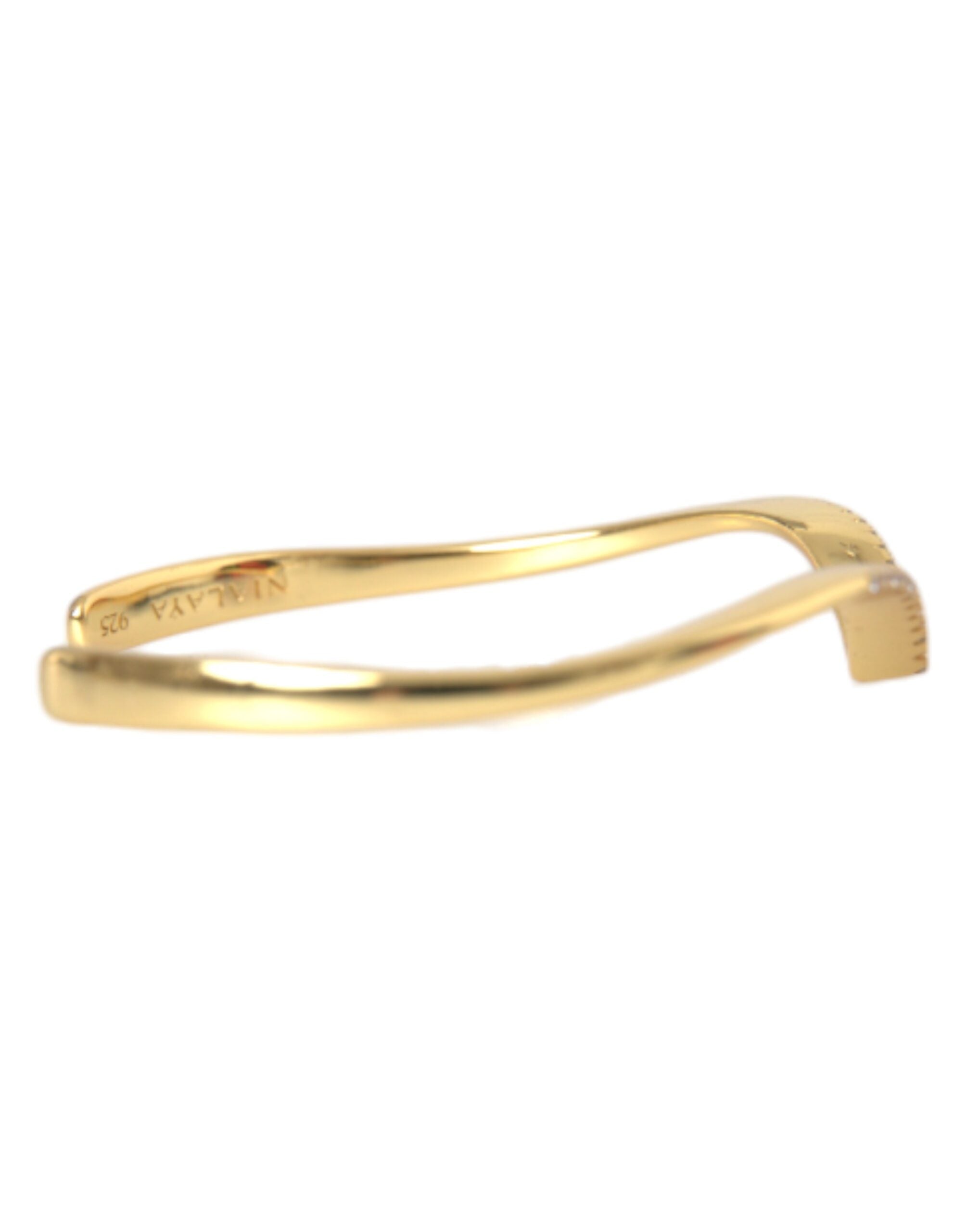 Náramek s klenutým křídlem Skyfall Gold CZ 925