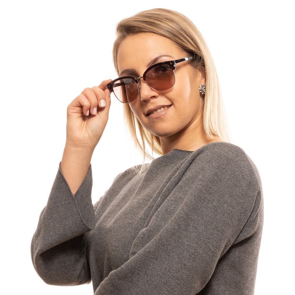 Hnědé unisex sluneční brýle