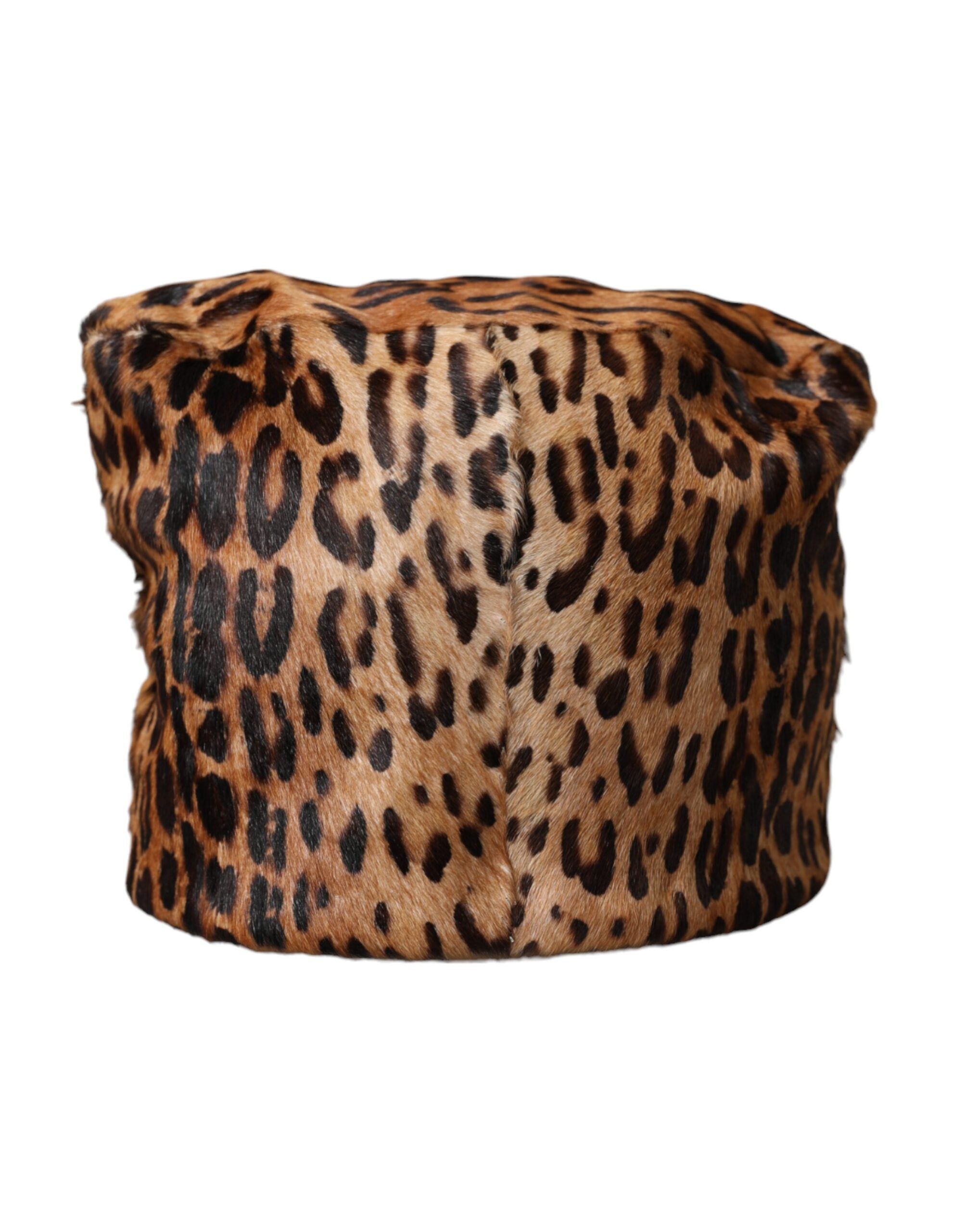 Dámský klobouk z hnědé leopardí kožešiny