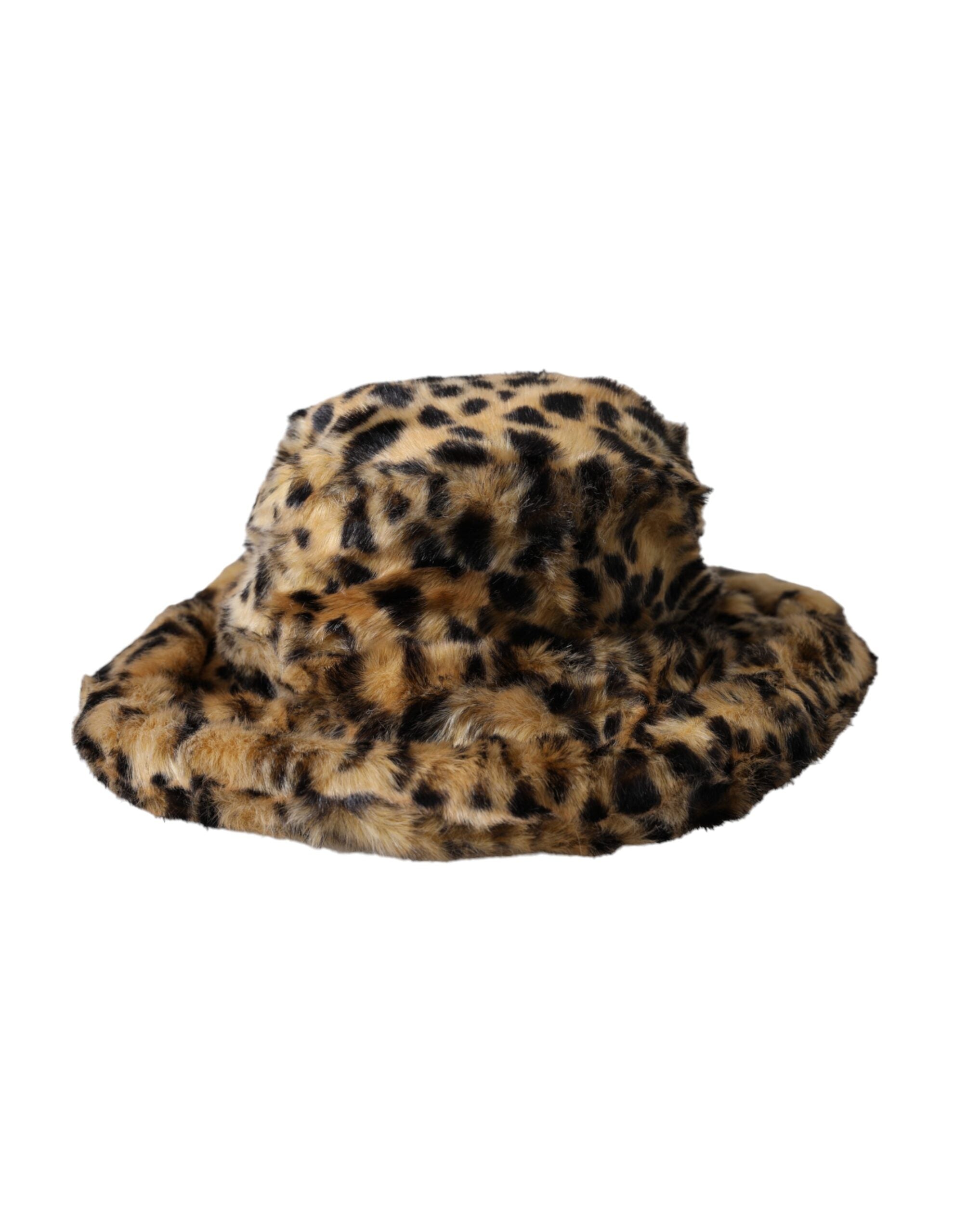 Dámský klobouk z hnědé leopardí kožešiny