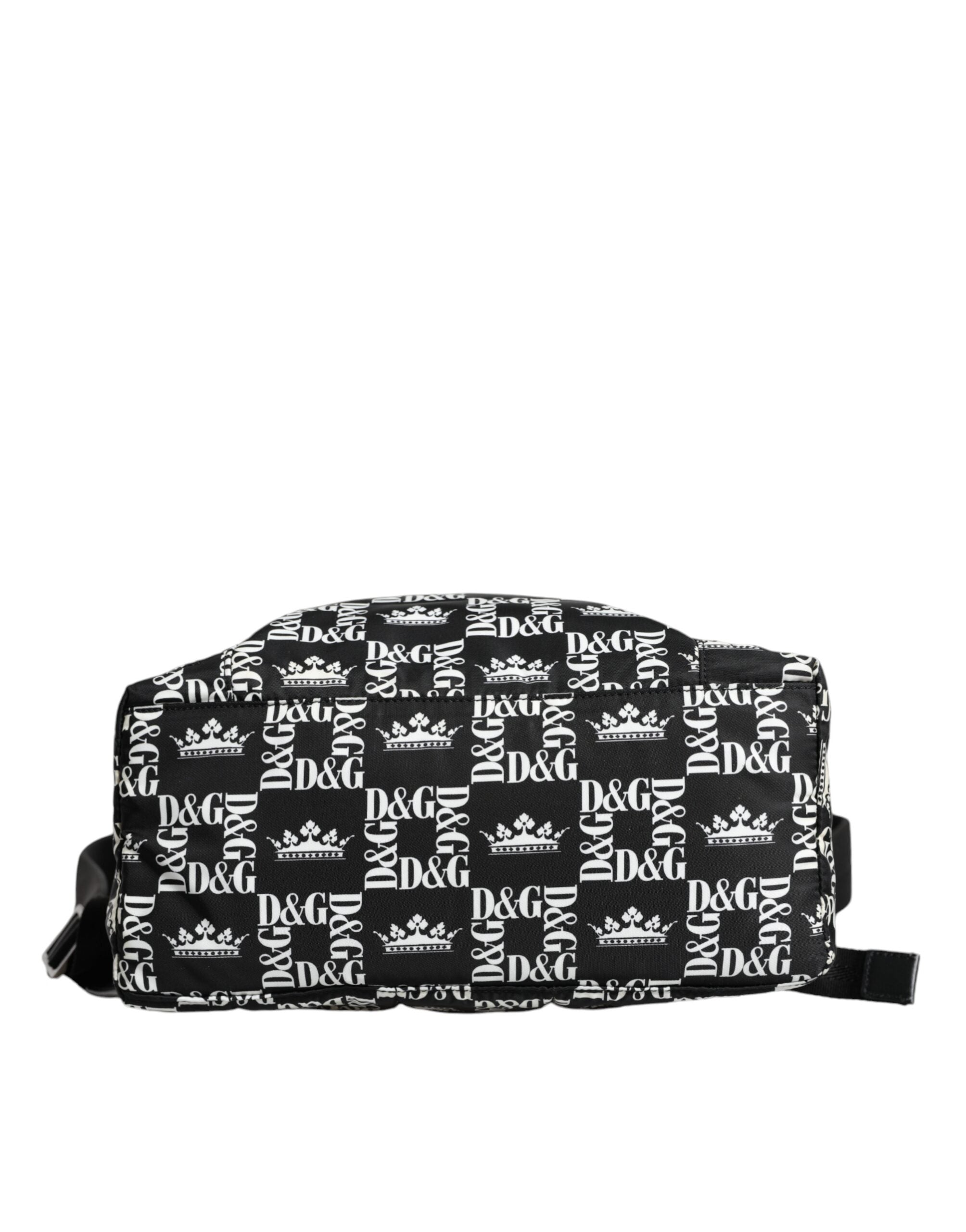 Černobílý nylonový batoh s logem DG Crown