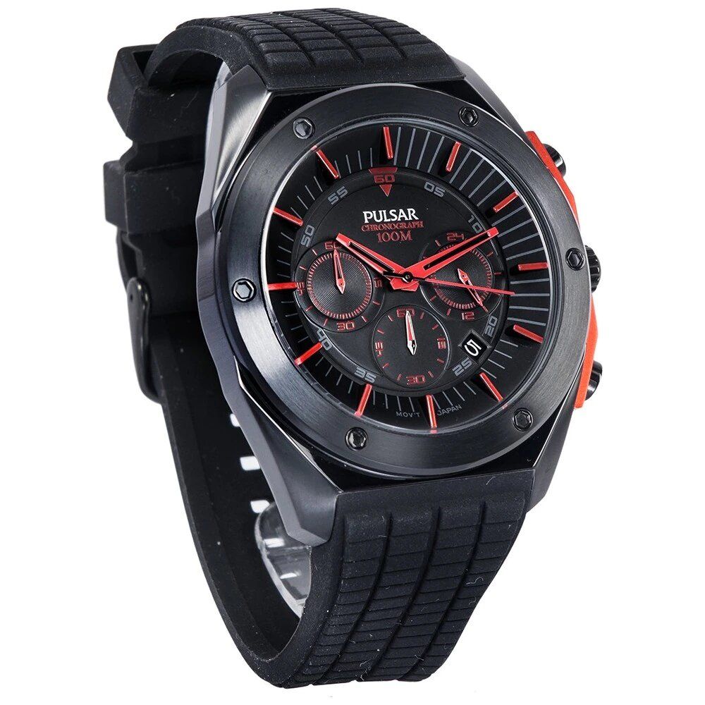 Black Rubber Sport Watch