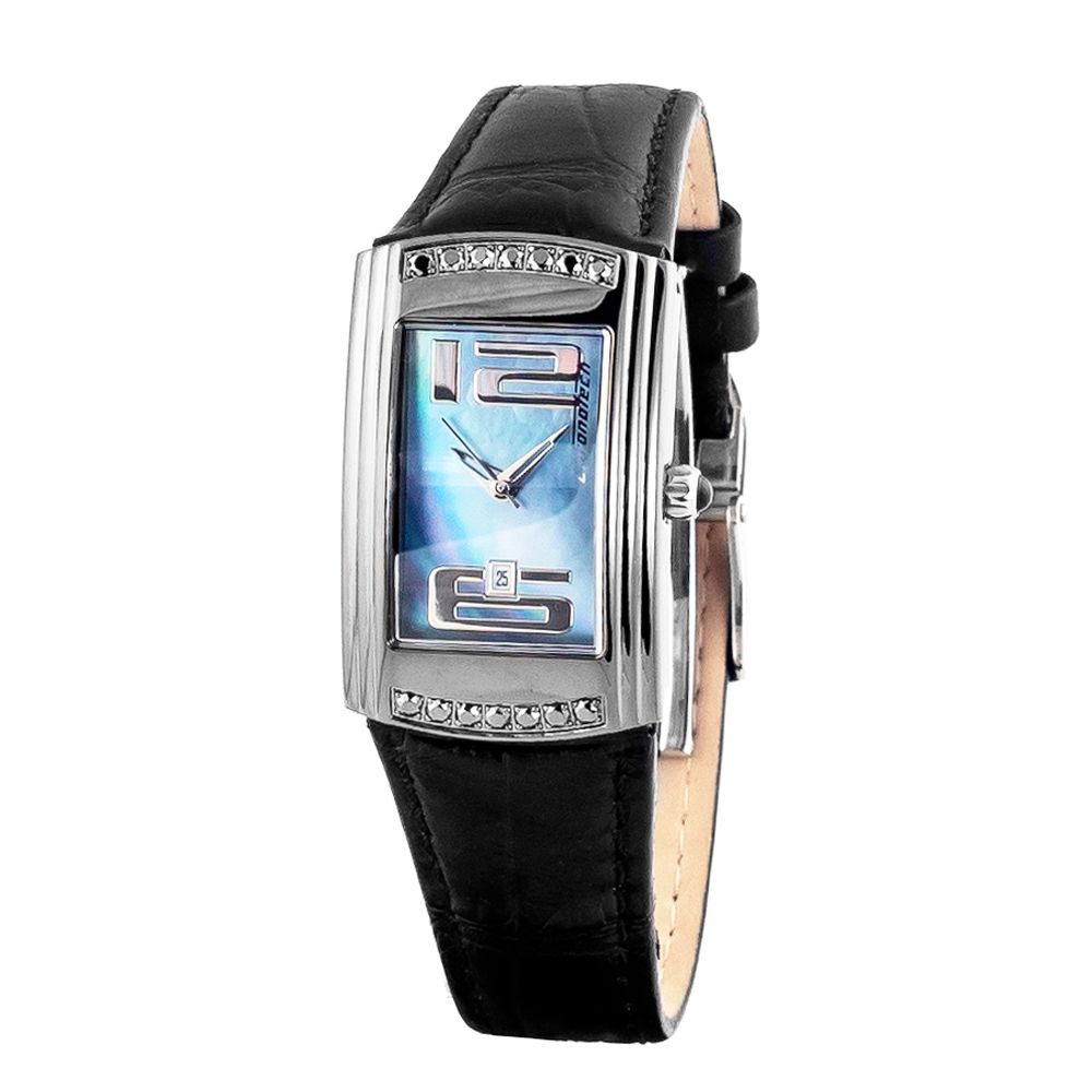 Black Leather Dress Watch