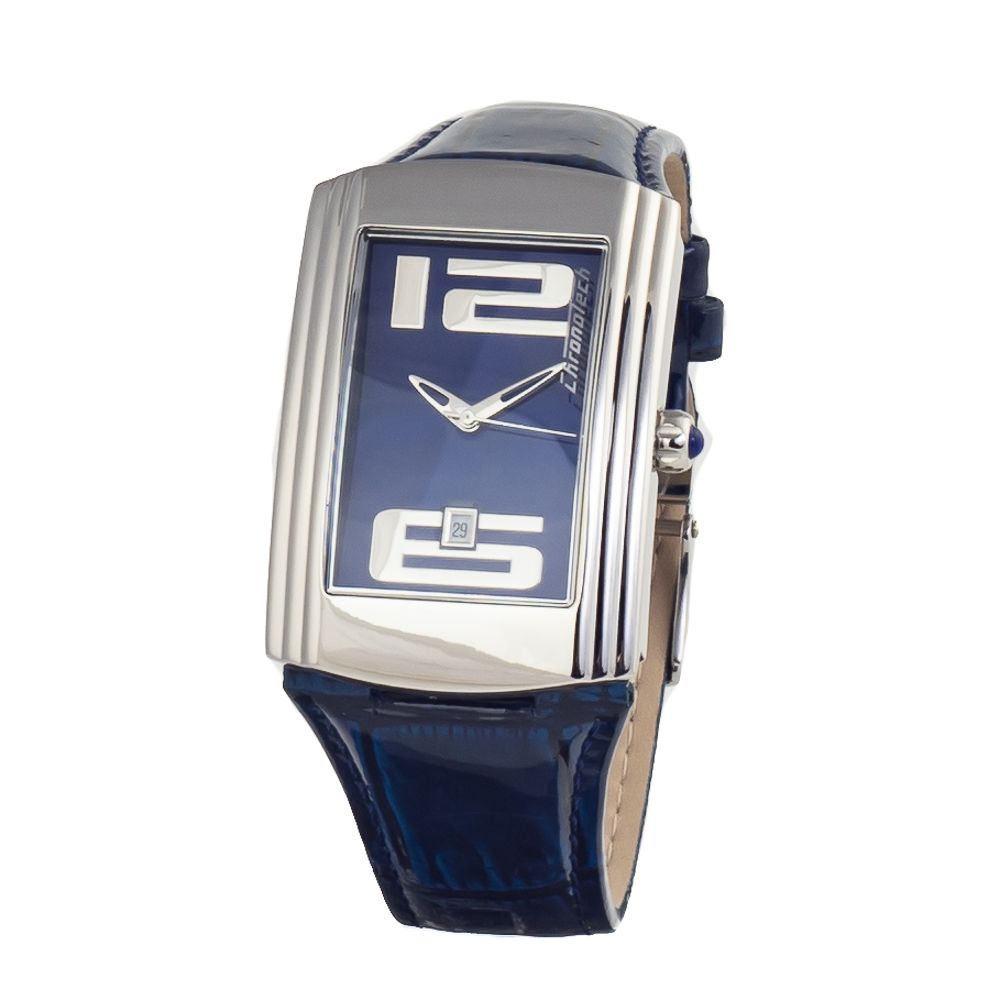 Blue Leather Dress Watch