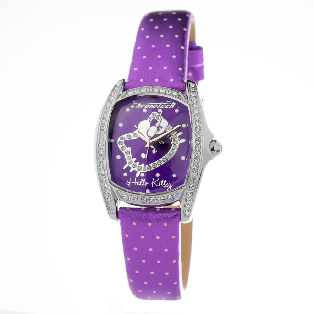 Purple Leather Dress Watch