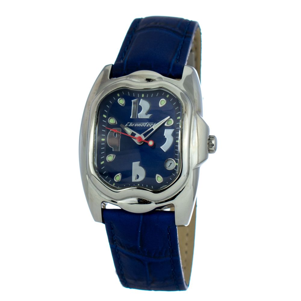 Blue Leather Dress Watch