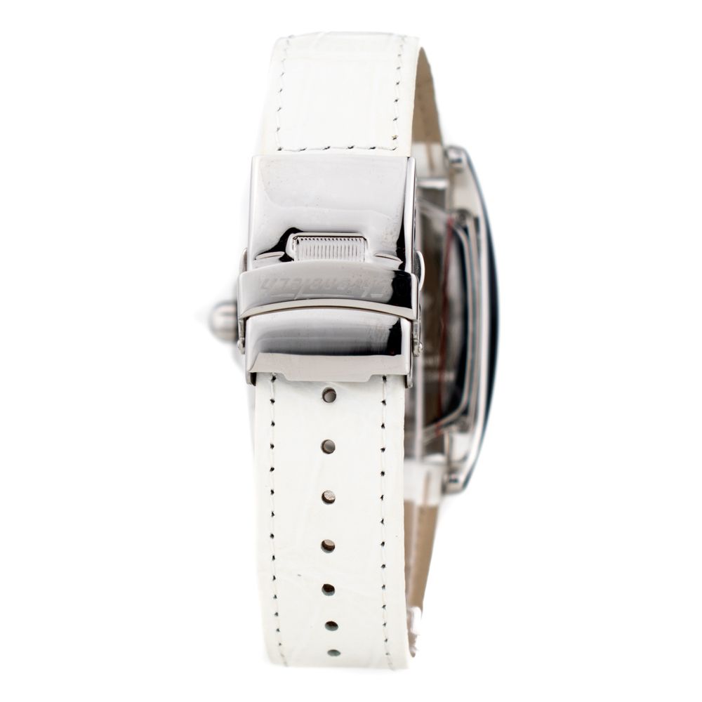 White Leather Dress Watch