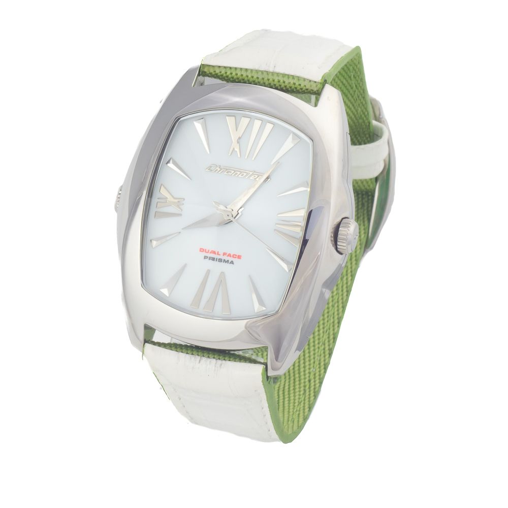 Bicolor Leather Dress Watch