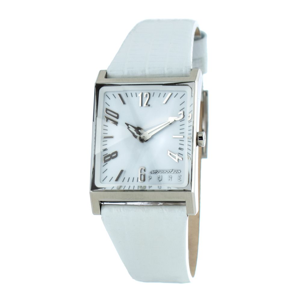 White Leather Dress Watch