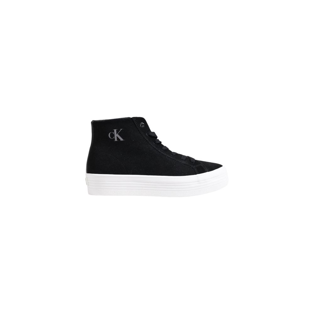 Black Suede Leather Platform Sneakers