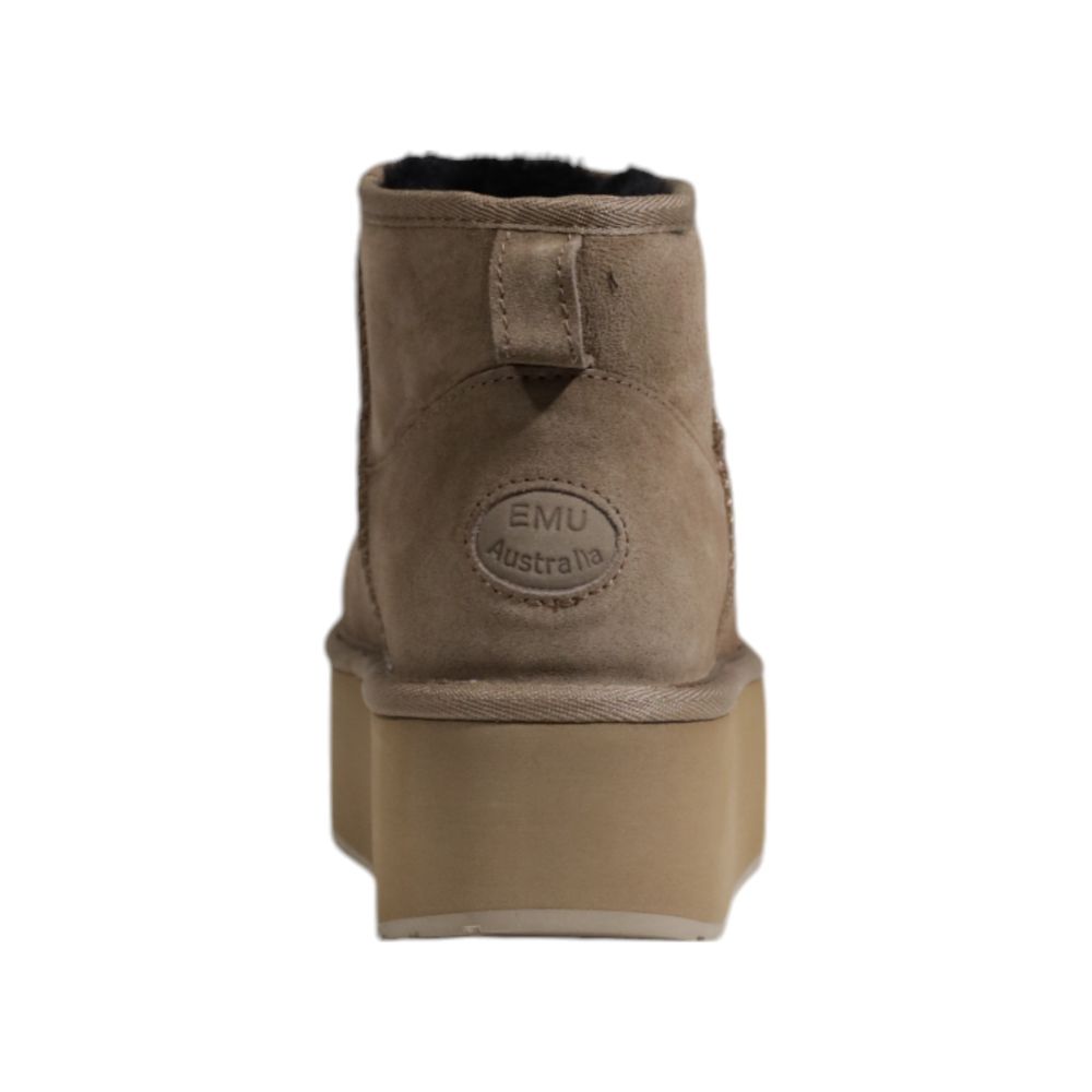 Beige Leather Ankle