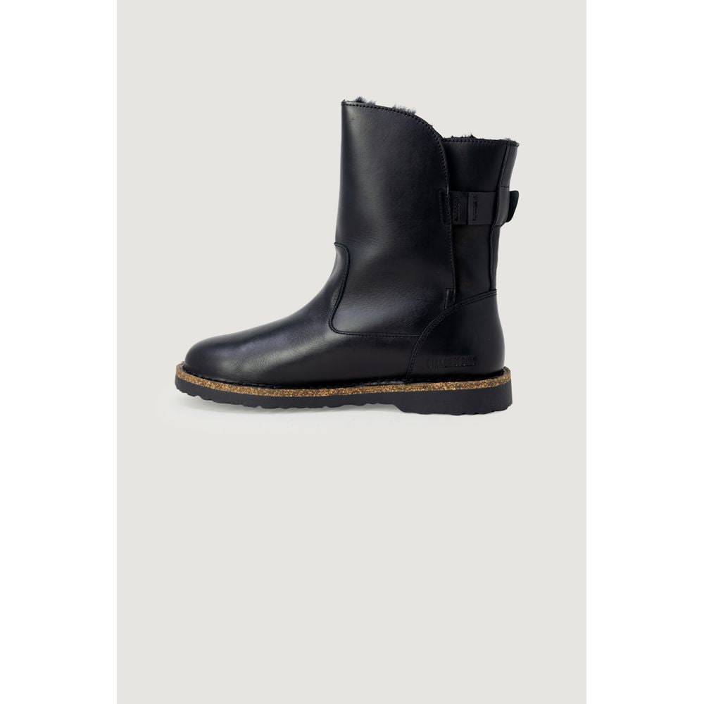 Black Leather Ankle Boots