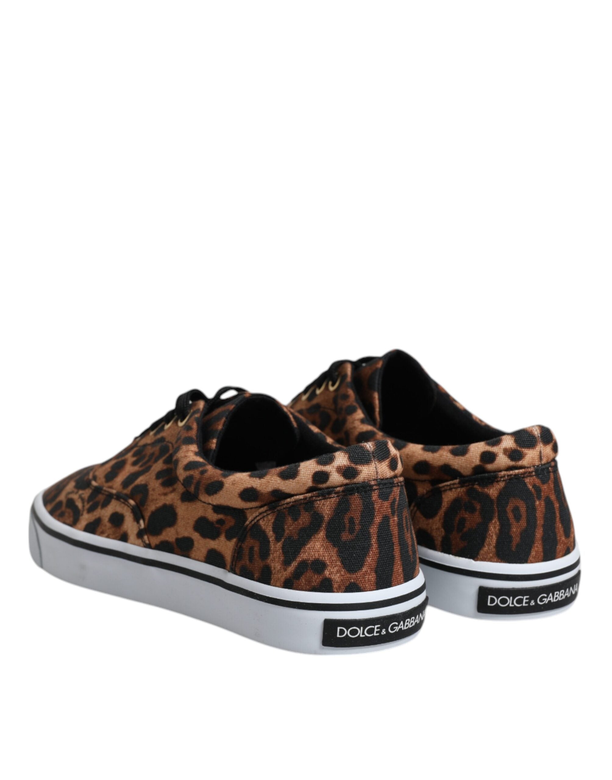 Hnědé bavlněné tenisky s leopardím logem