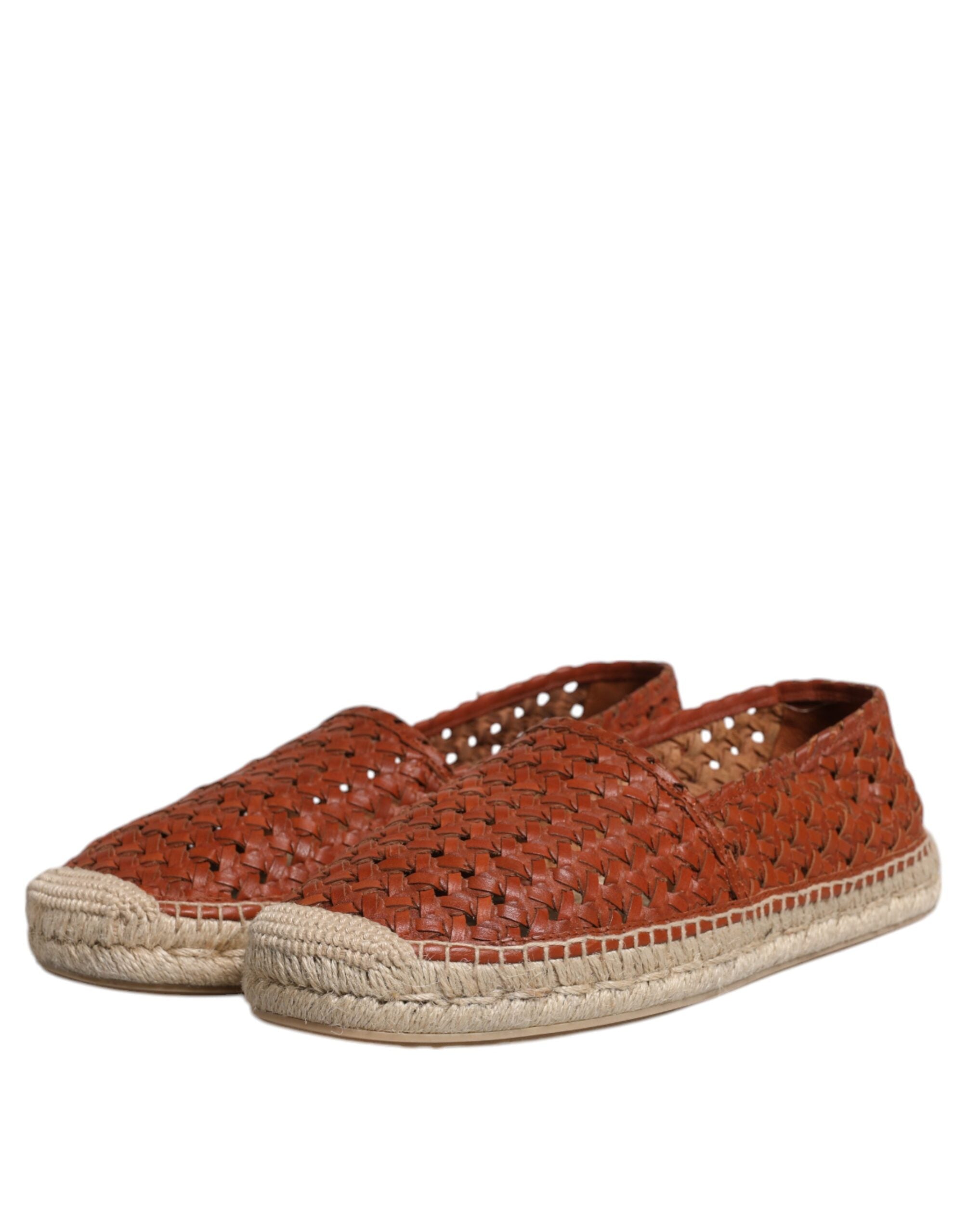 Pánské espadrilky z tkané kůže v barvě Maroon