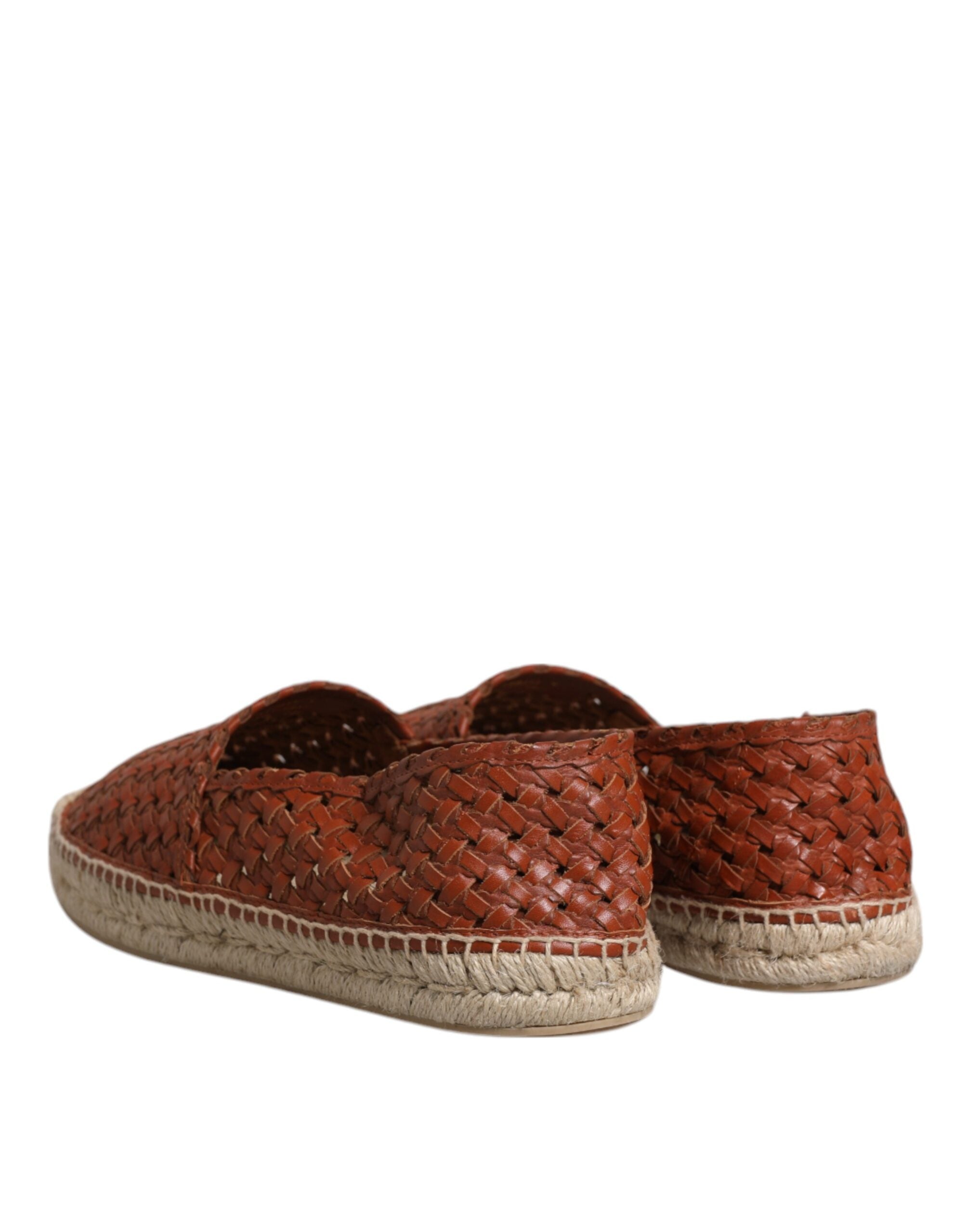 Pánské espadrilky z tkané kůže v barvě Maroon