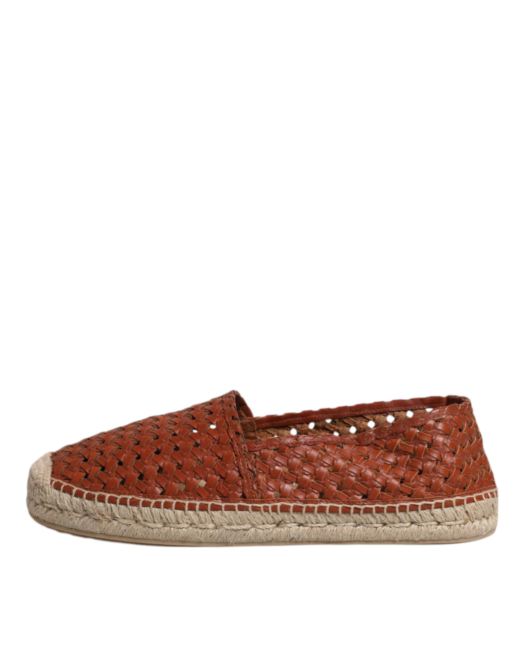 Pánské espadrilky z tkané kůže v barvě Maroon