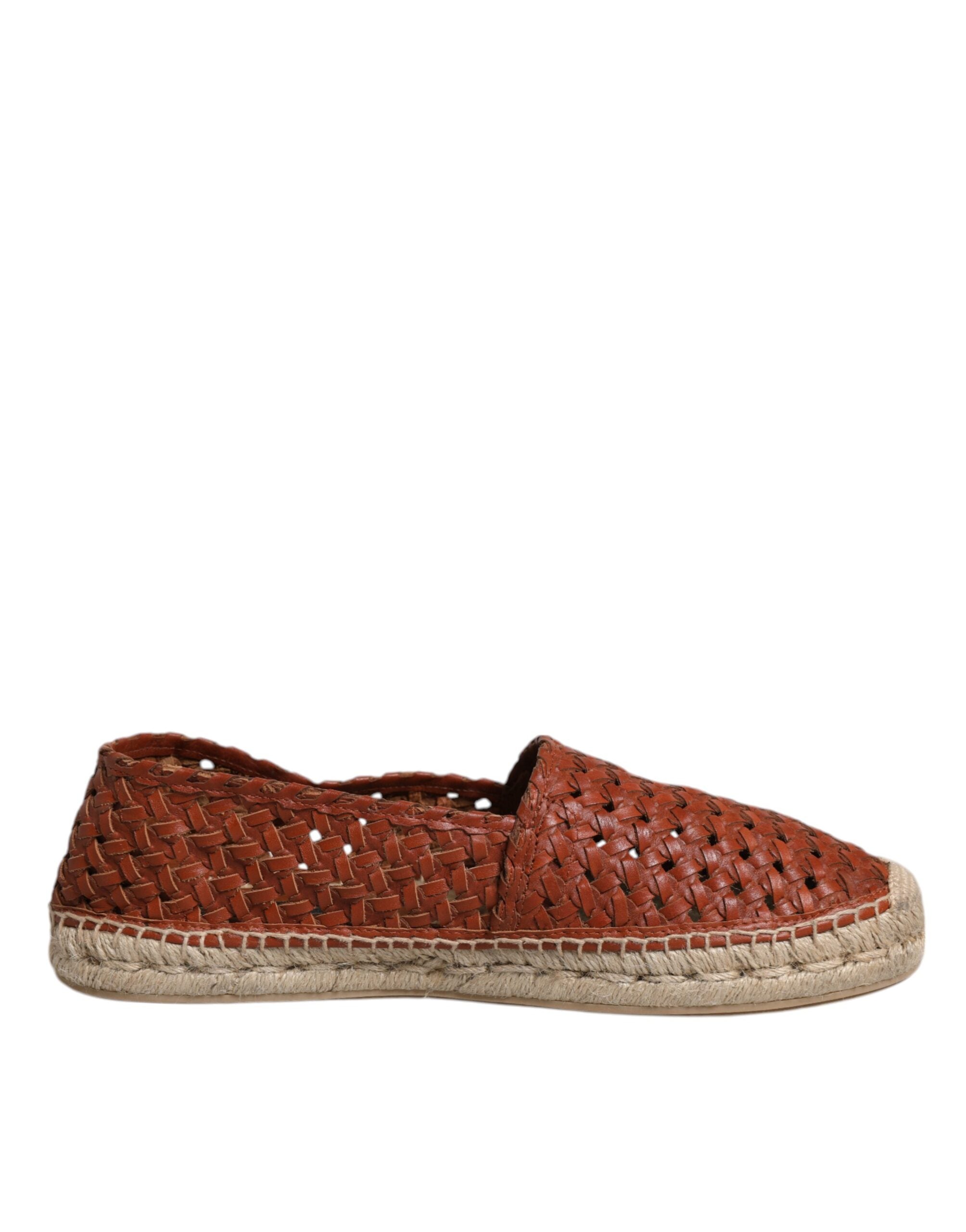 Pánské espadrilky z tkané kůže v barvě Maroon