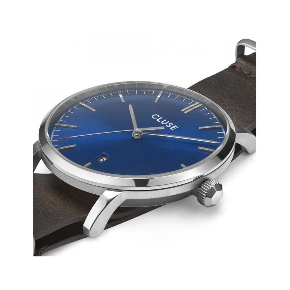 Hnědé kožené hodinky