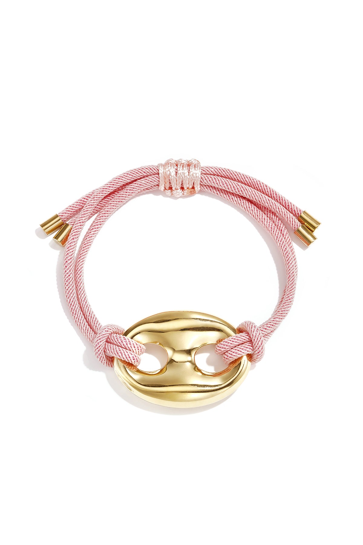 Satin cord bracelet with button detail