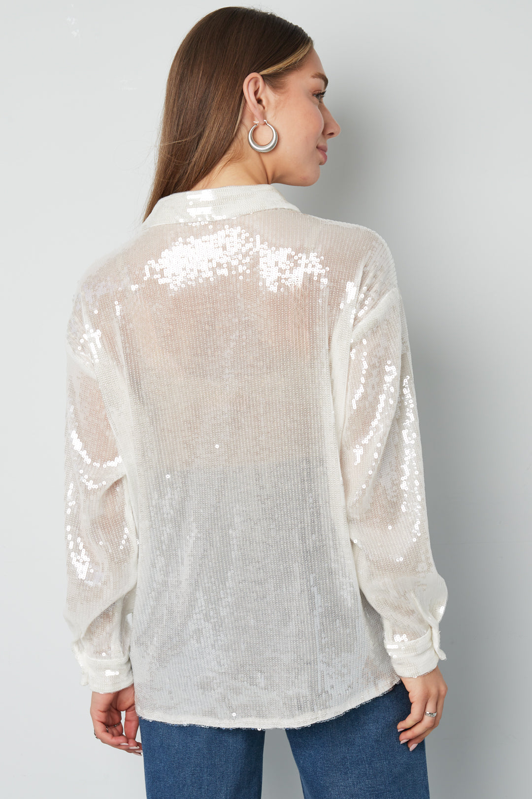 Woven Polyester Fiber Women's Blouse Elegant Solid Color Spring/Summer