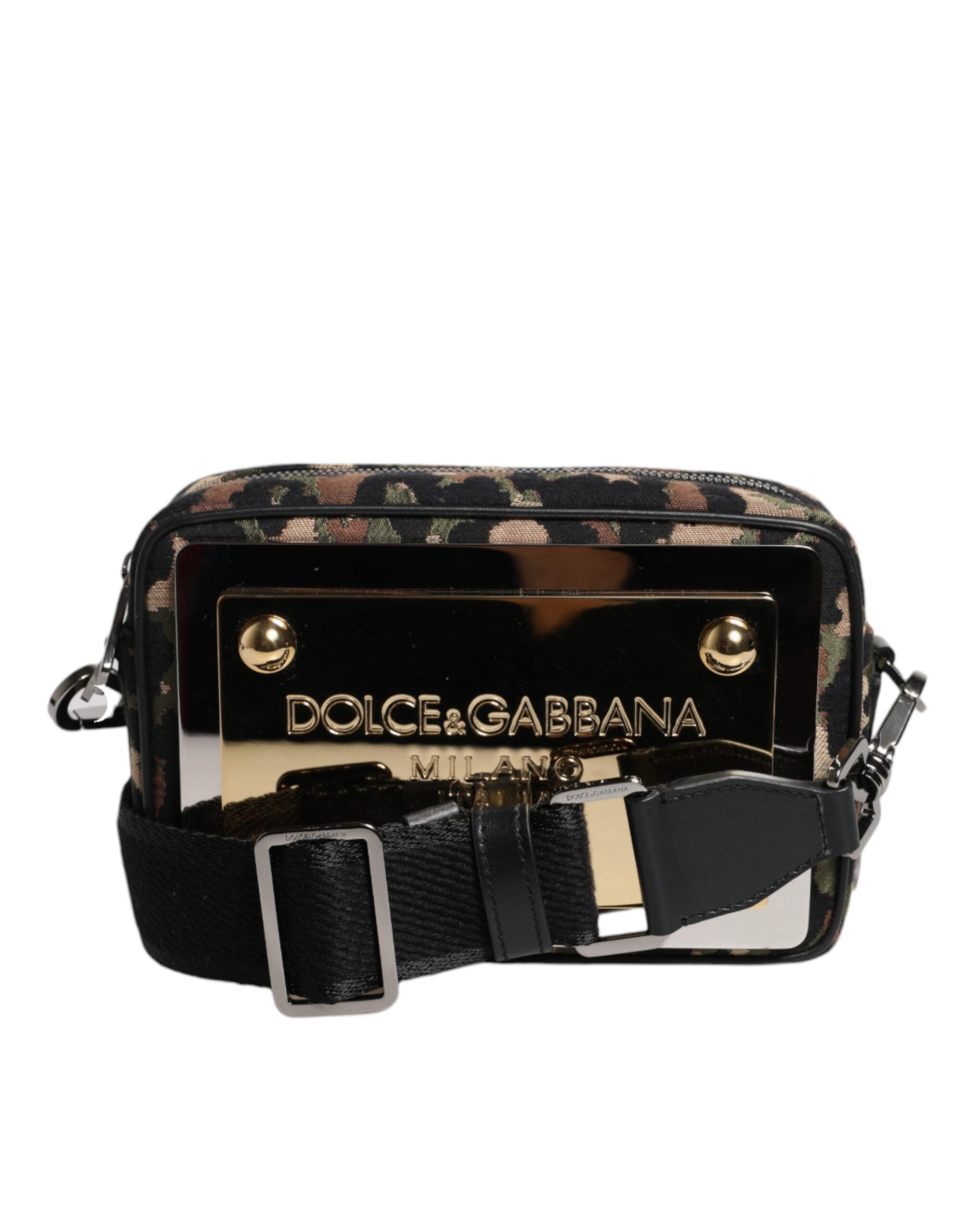 Vícebarevná leopardí žakárová kabelka s logem DG Crossbody