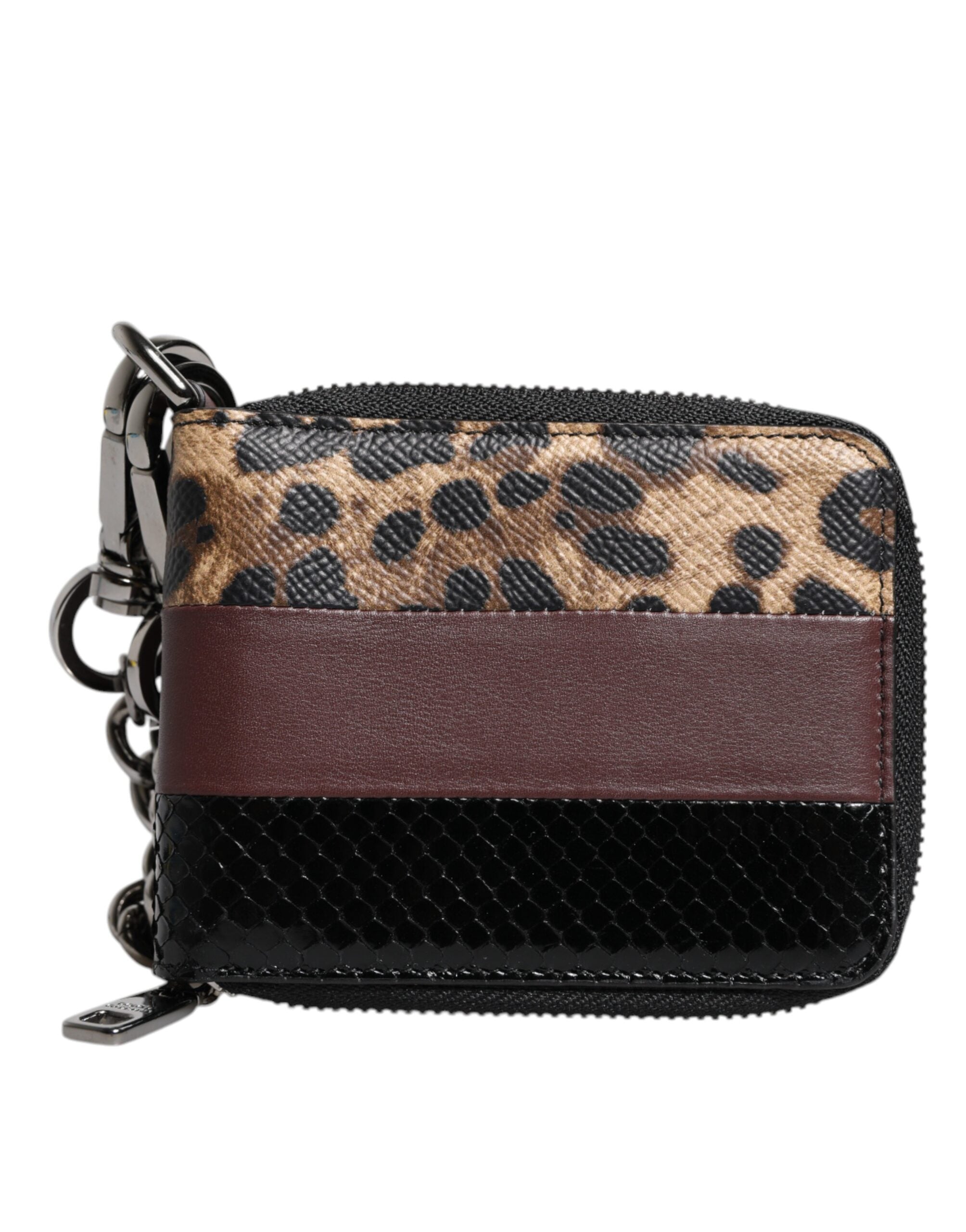 Kožená peněženka DG Bifold s leopardím vzorem
