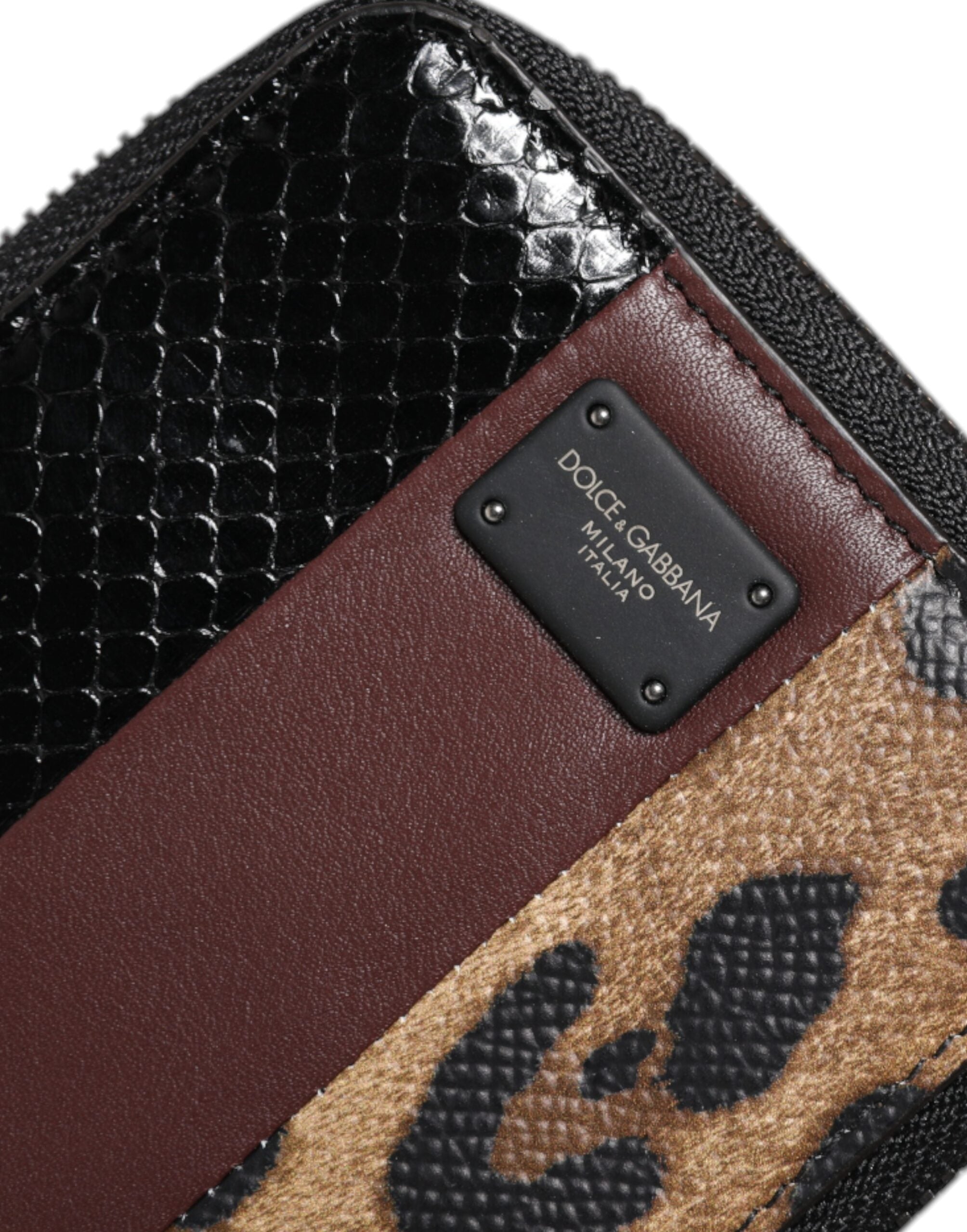 Kožená peněženka DG Bifold s leopardím vzorem