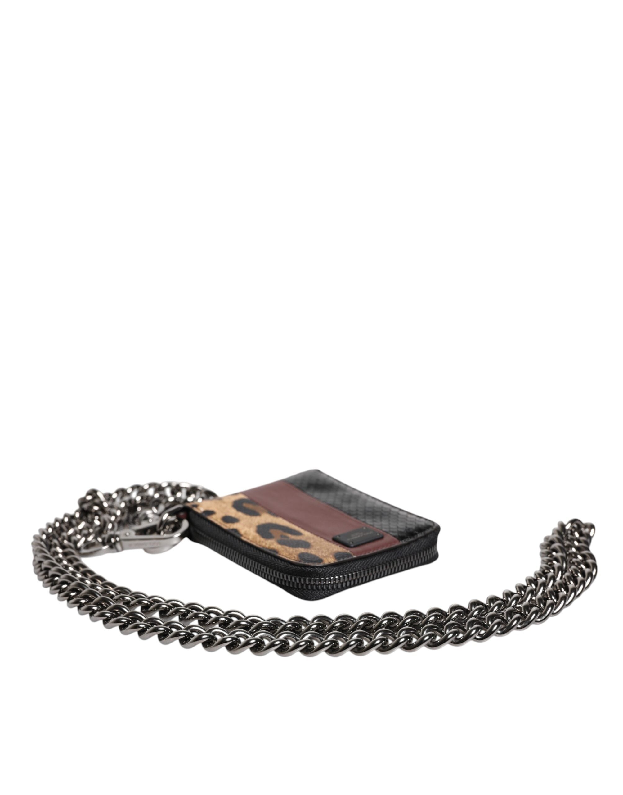 Kožená peněženka DG Bifold s leopardím vzorem